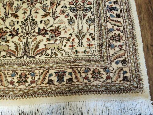 5' X 7' Vintage Handmade Indian Wool Rug Hunting TREE OF LIFE DEER Nice - Jewel Rugs