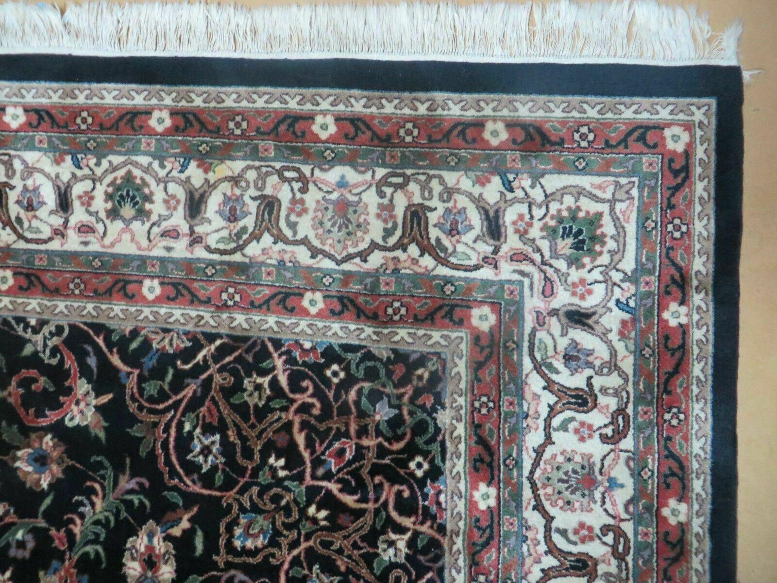Indo Persian Rug 8x10, Wool Handmade Floral Carpet - Jewel Rugs