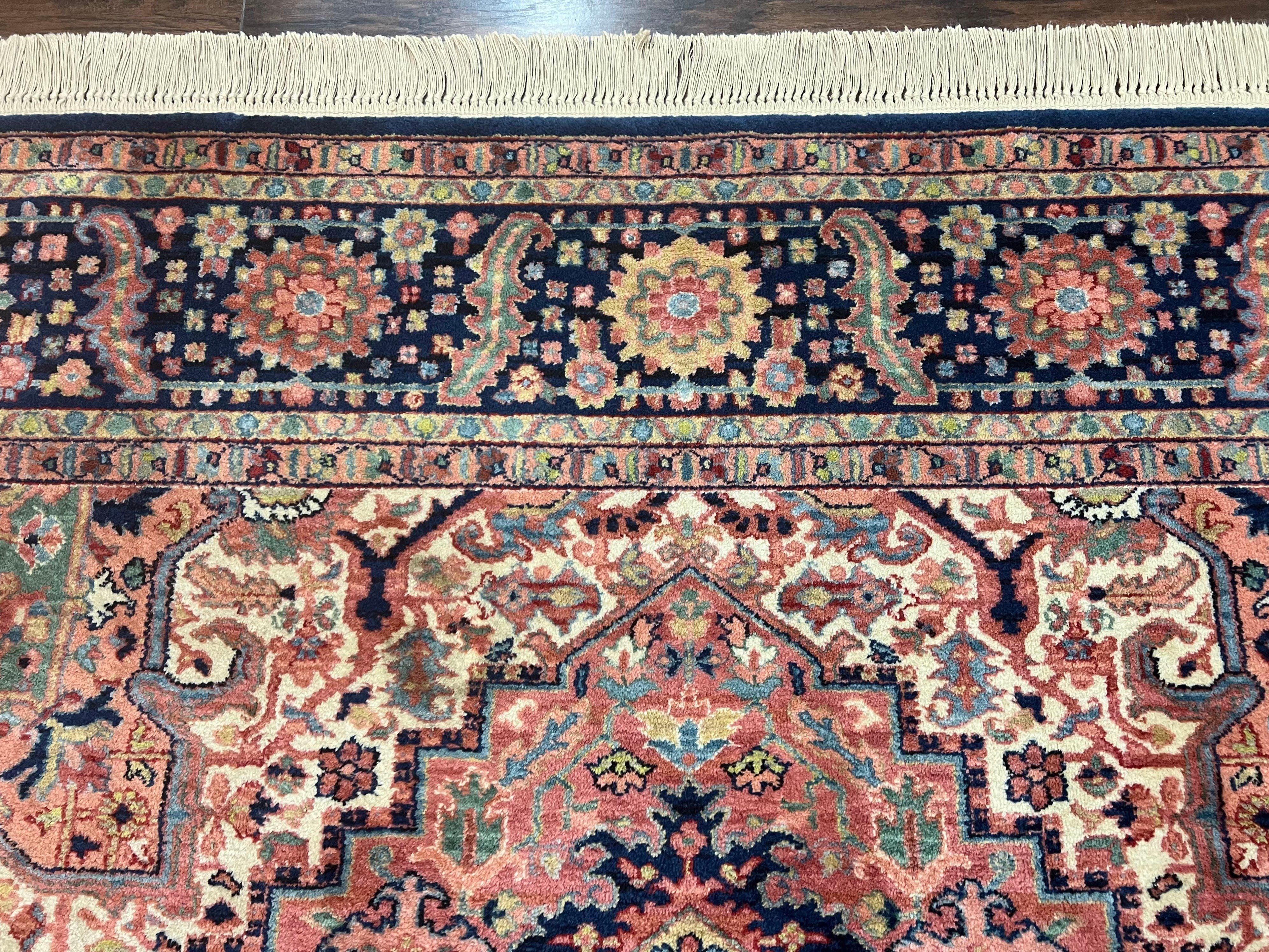 8.8 x 12 Karastan Heriz Rug #726, Vintage Karastan Wool Carpet, Hard to Find Discontinued Original 700 Series, Geometric Area Rug, Oriental - Jewel Rugs