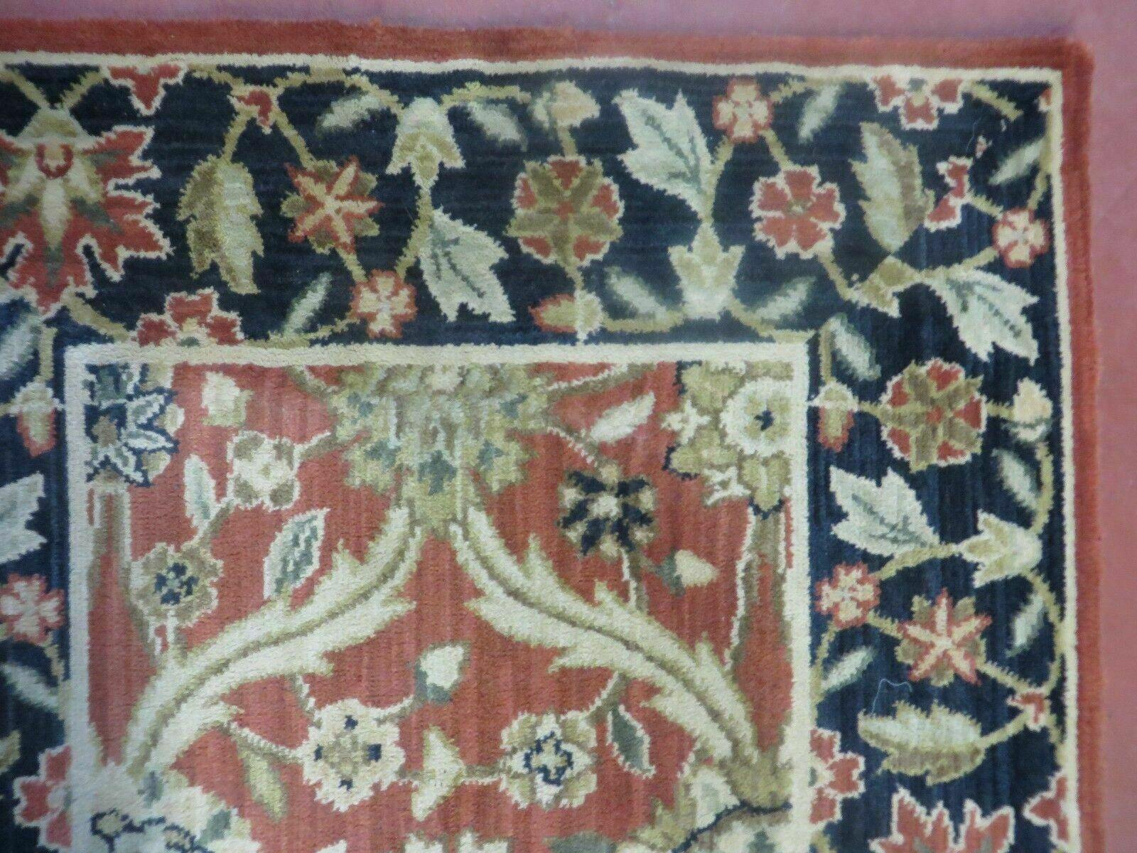 2' 6" X 9' 4" Vintage Machine Made Turkey Floral Oushak Wool Runner Rug Nice - Jewel Rugs
