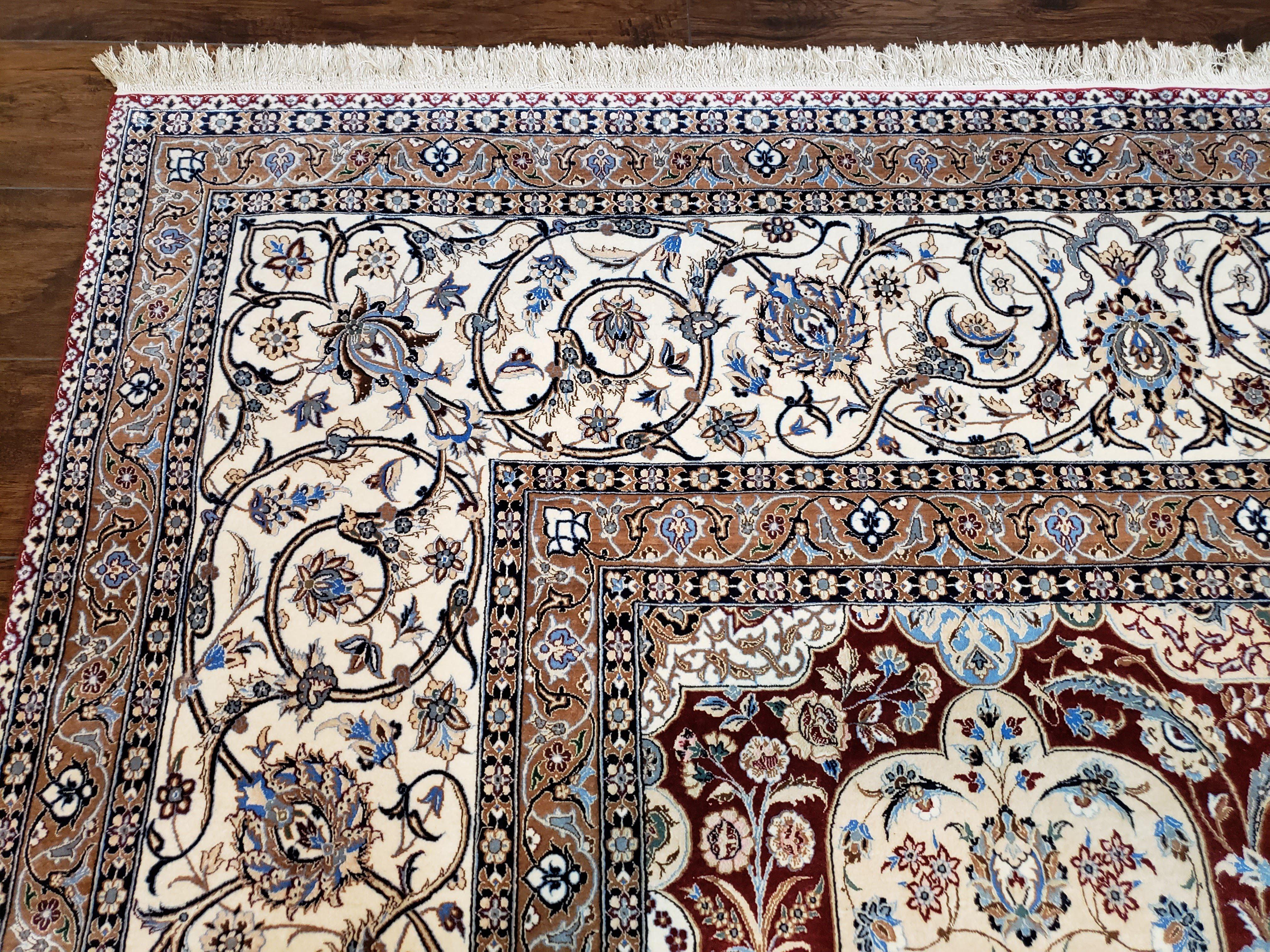 Persian Nain Rug 11x15 – Wool on Silk, Hand-Knotted, Signed Masterpiece - Jewel Rugs