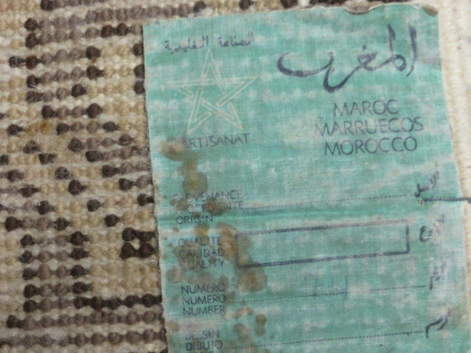 Vintage Moroccan Rug 5x7 Oriental Carpet, Wool Berber Rug, Beige & Tan Rug, Boho Tribal Rug, Open Field Medallion, Beni Ourain Rug, Handmade - Jewel Rugs