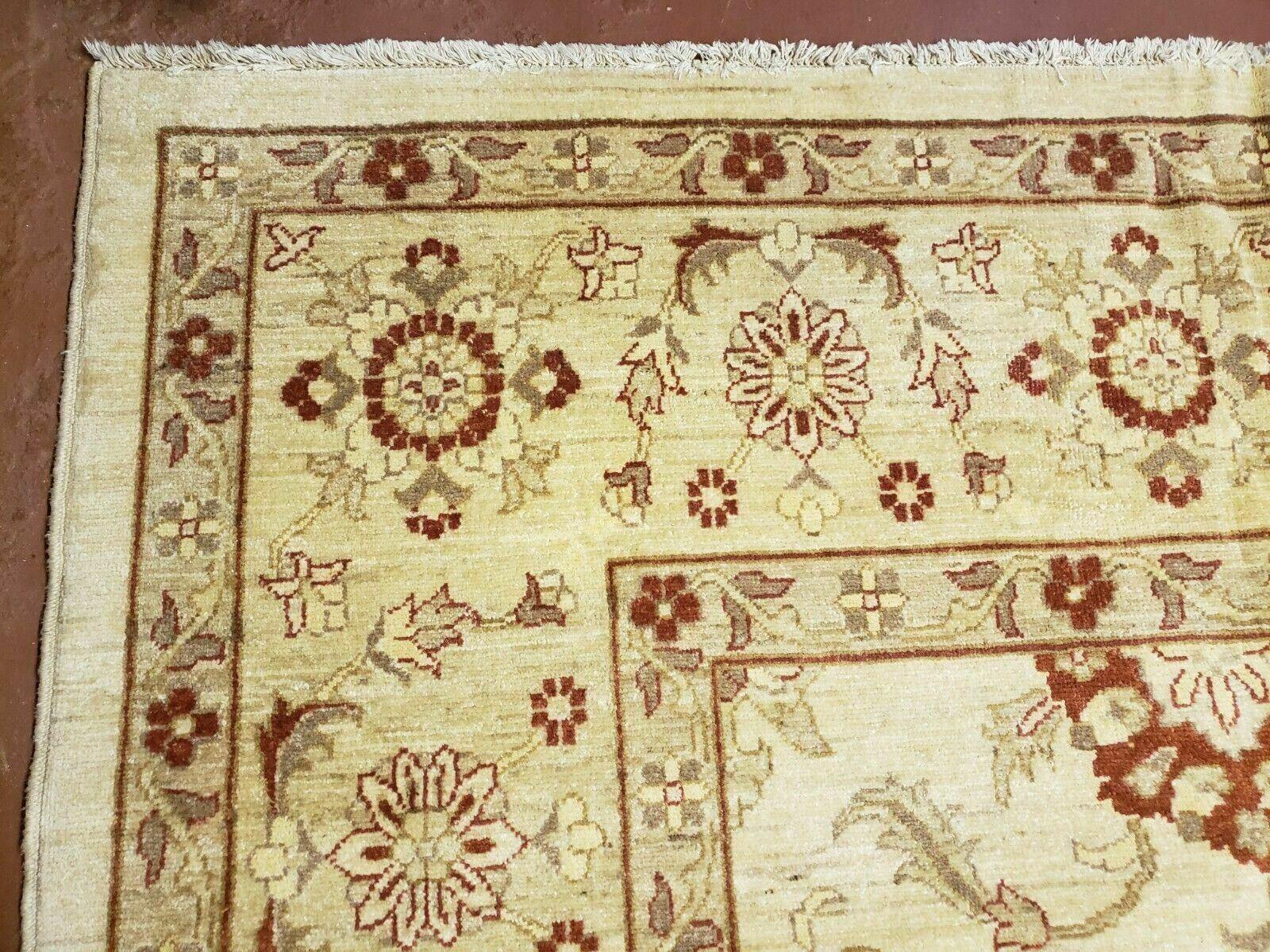 Oushak Rug 10x14 Neutral Colors Handmade Peshawar Wool Carpet Oatmeal Beige - Jewel Rugs