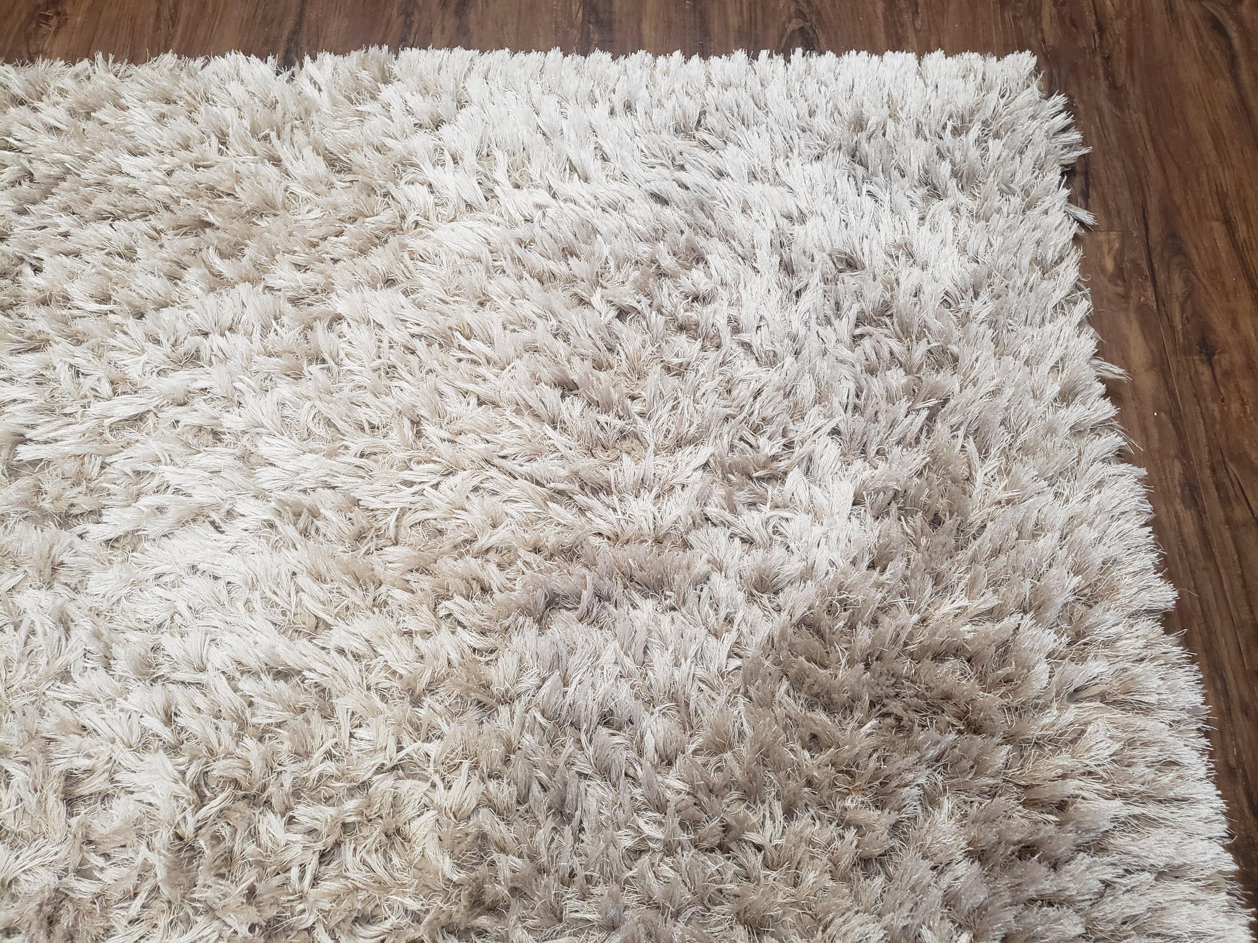 Ivory Shag Rug 6x7, Flokati Carpet, Shaggy Soft Plush Pile Area Rug, Modern Contemporary - Jewel Rugs
