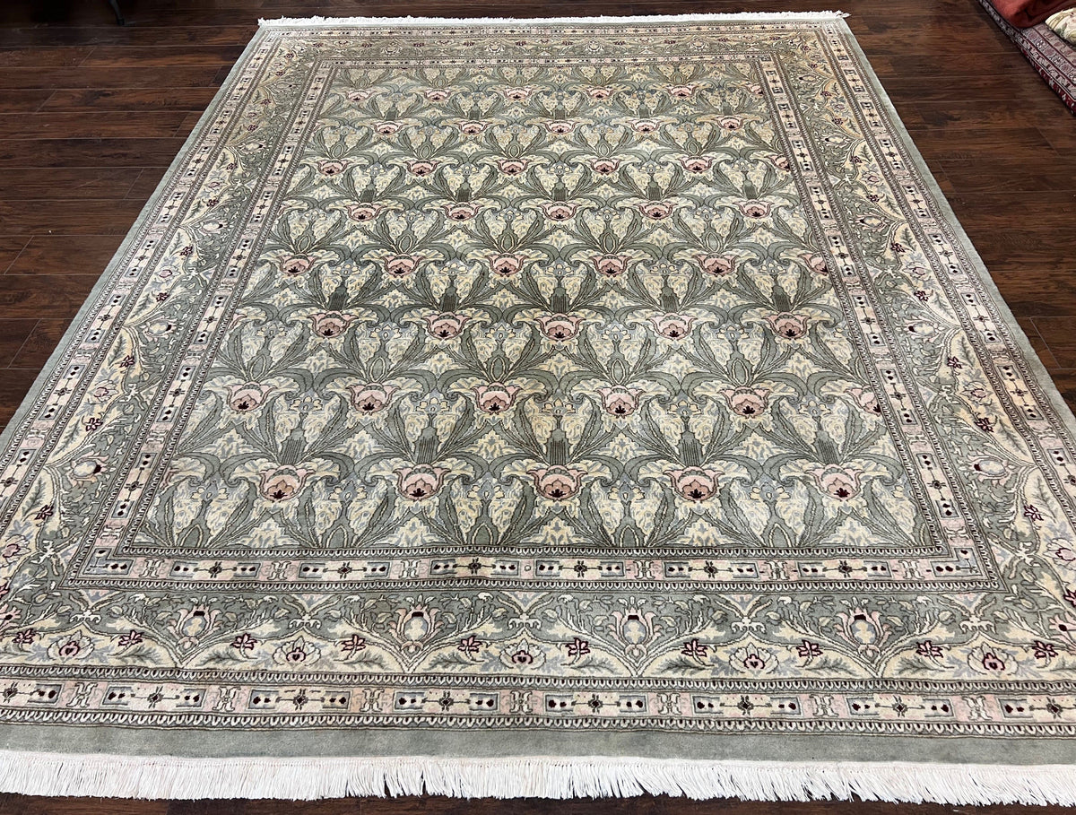 Pak Persian Rug 8x10, Vintage Handmade Room Sized Wool Pakistani Orien