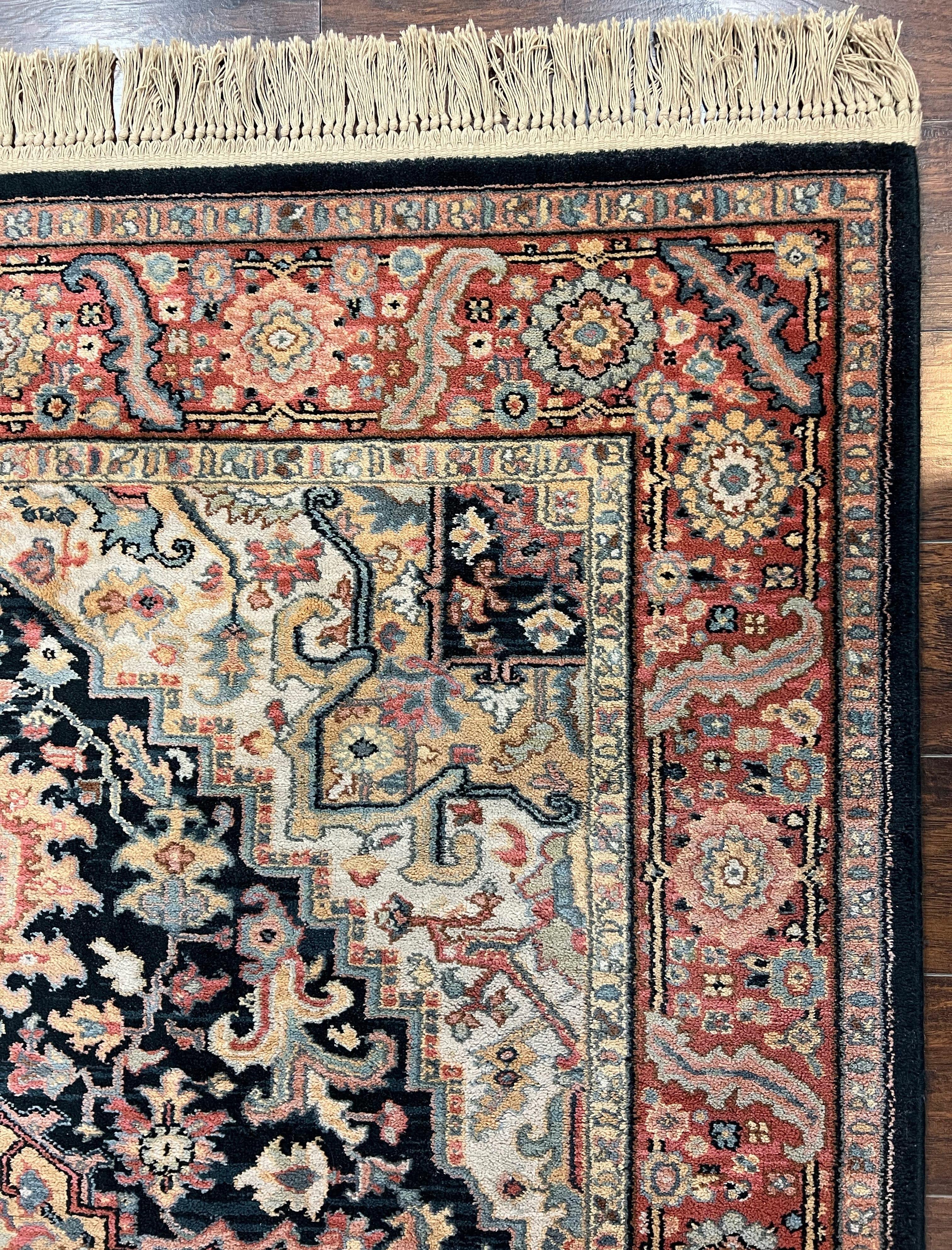 Karastan Navy Heriz #700/701 Rug, 5.9 x 9 Karastan Carpet, 100% Wool Pile, Discontinued Vintage Karastan Rug, Original 700 Series, Geometric - Jewel Rugs