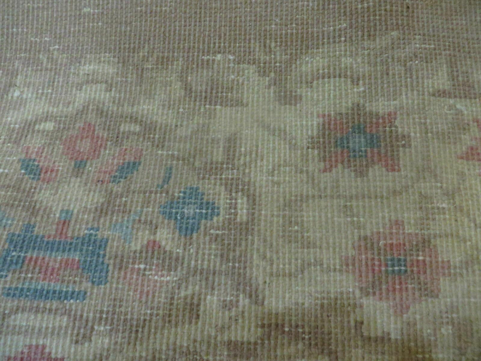 Small Chinese Art Deco Rug 3x5, 3 x 5 Brown Chinese Rug, Vintage Chinese Rug ,5x3 Chinese Wool Rug, Small Handmade Brown Rug - Jewel Rugs