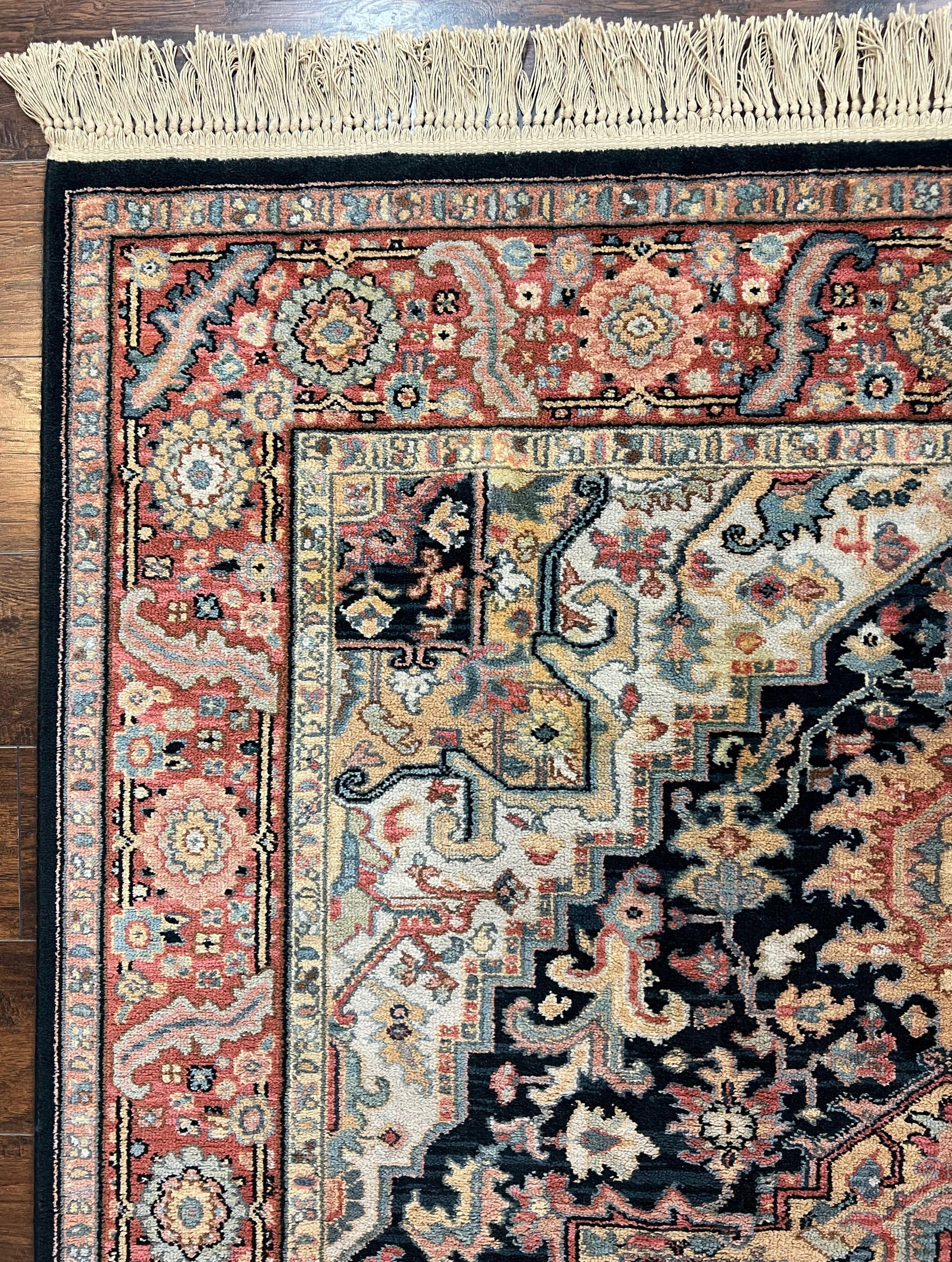 Karastan Navy Heriz #700/701 Rug, 5.9 x 9 Karastan Carpet, 100% Wool Pile, Discontinued Vintage Karastan Rug, Original 700 Series, Geometric - Jewel Rugs