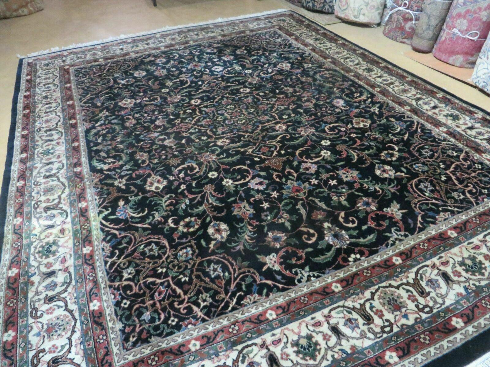 Indo Persian Rug 8x10, Wool Handmade Floral Carpet - Jewel Rugs