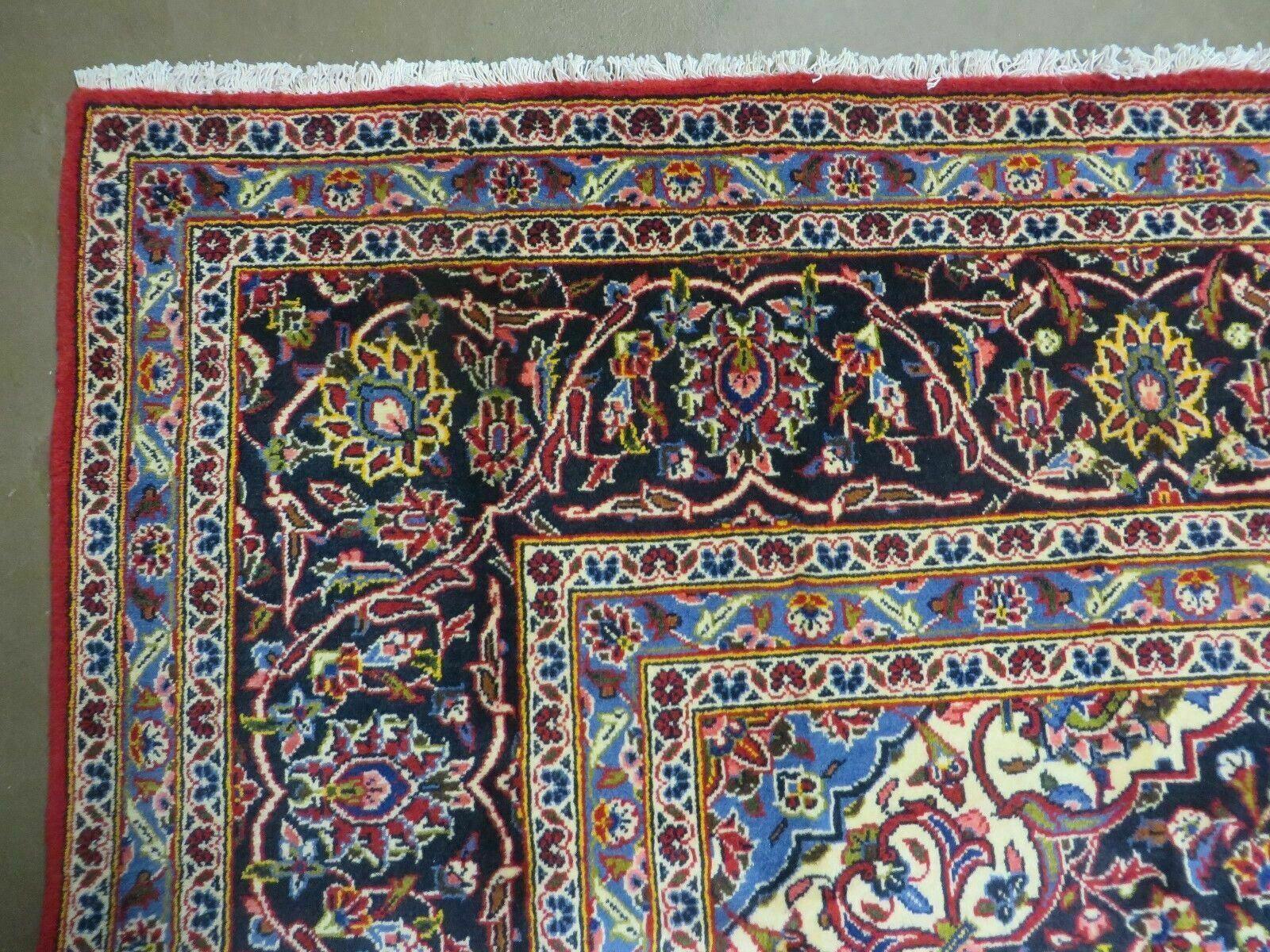 8' X 11' Vintage Handmade India Wool Rug Hand Knotted Carpet Red Nice # 814 - Jewel Rugs