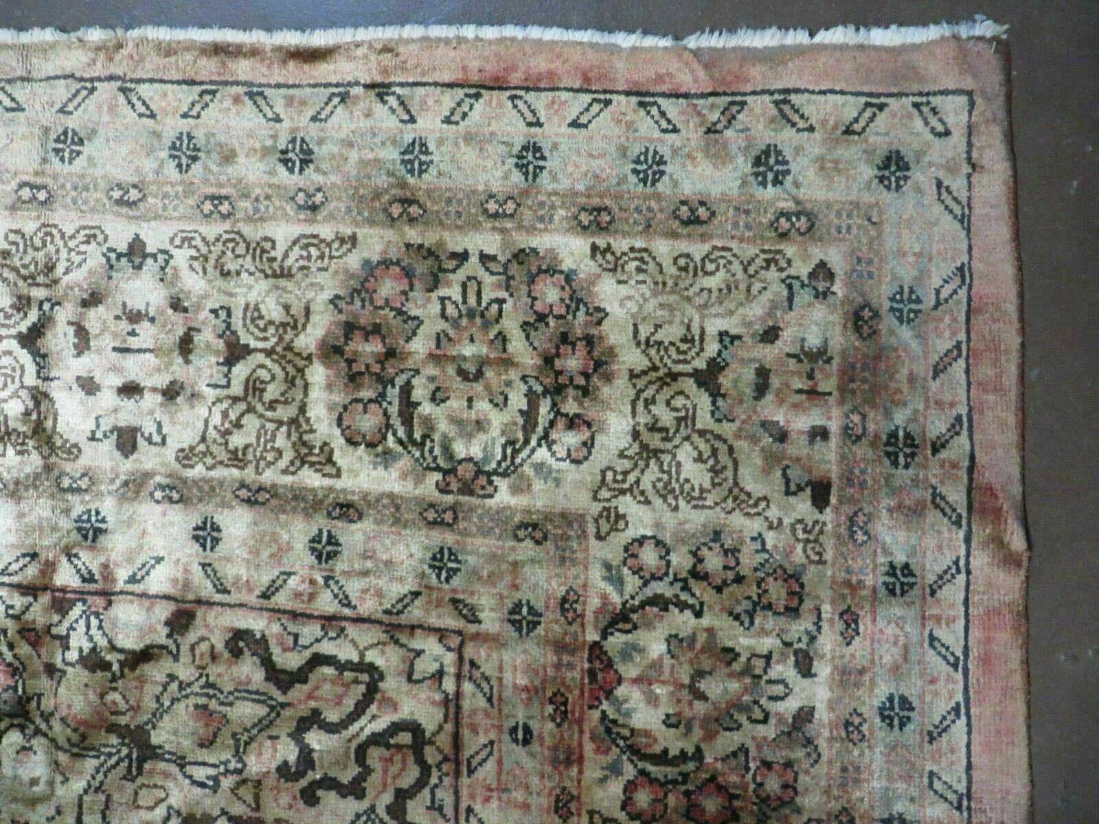 9x12 Persian Rug - Muted Colors - Shiny Wool - Antique Persian Carpet - Room Sized Wool Rug - Allover Floral Design - Hand Knotted Rug - Jewel Rugs