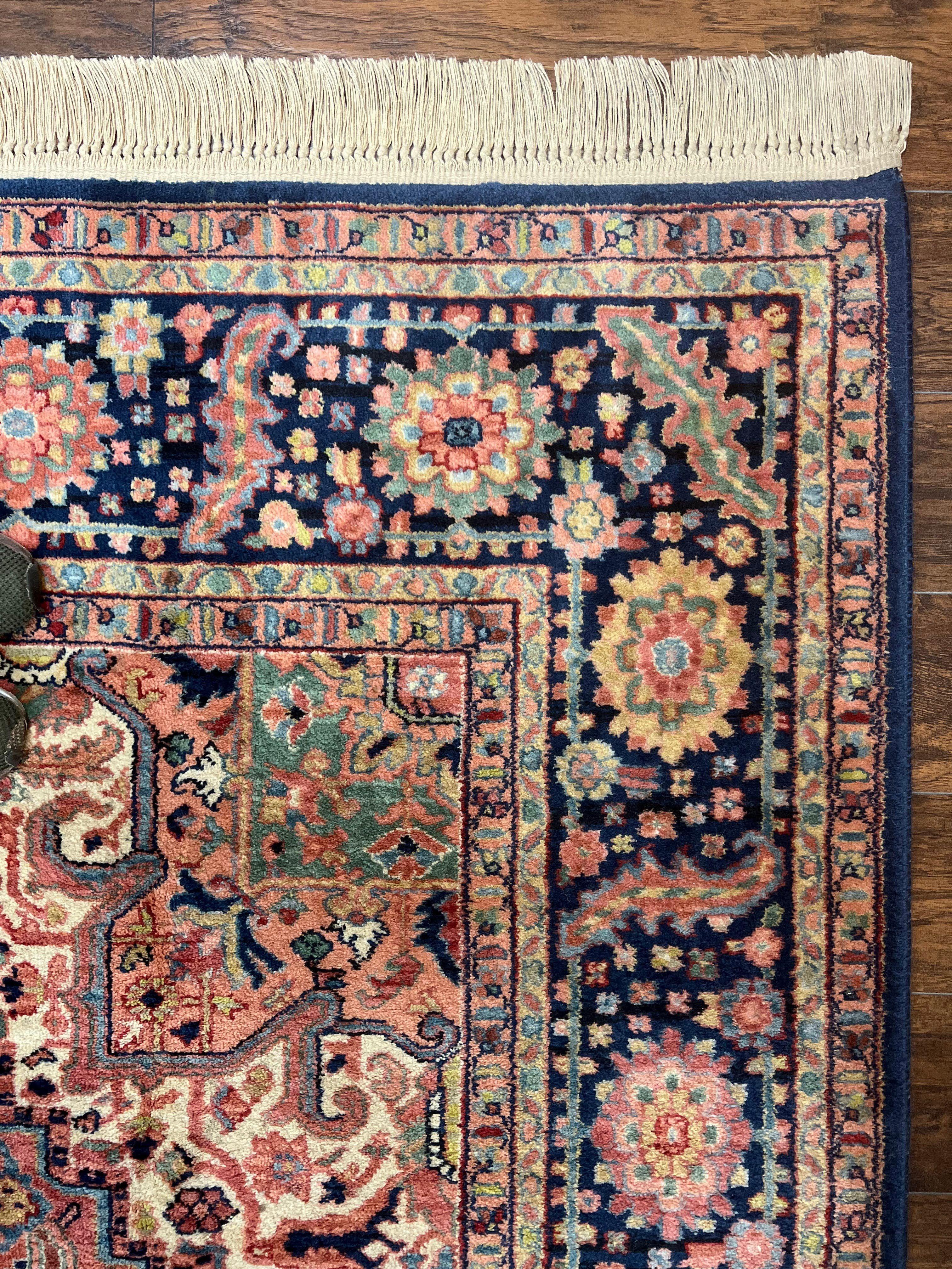 8.8 x 12 Karastan Heriz Rug #726, Vintage Karastan Wool Carpet, Hard to Find Discontinued Original 700 Series, Geometric Area Rug, Oriental - Jewel Rugs