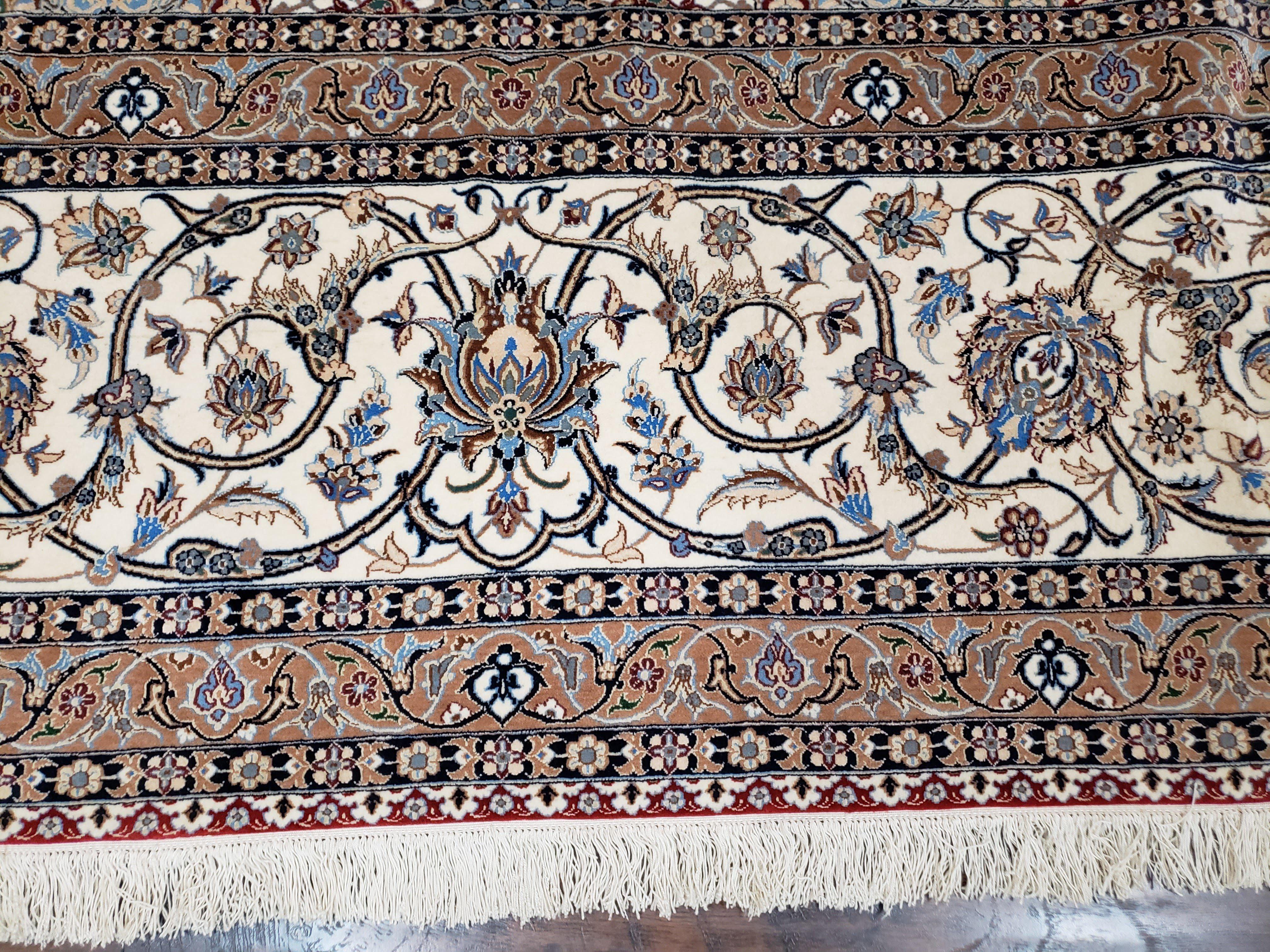 Persian Nain Rug 11x15 – Wool on Silk, Hand-Knotted, Signed Masterpiece - Jewel Rugs