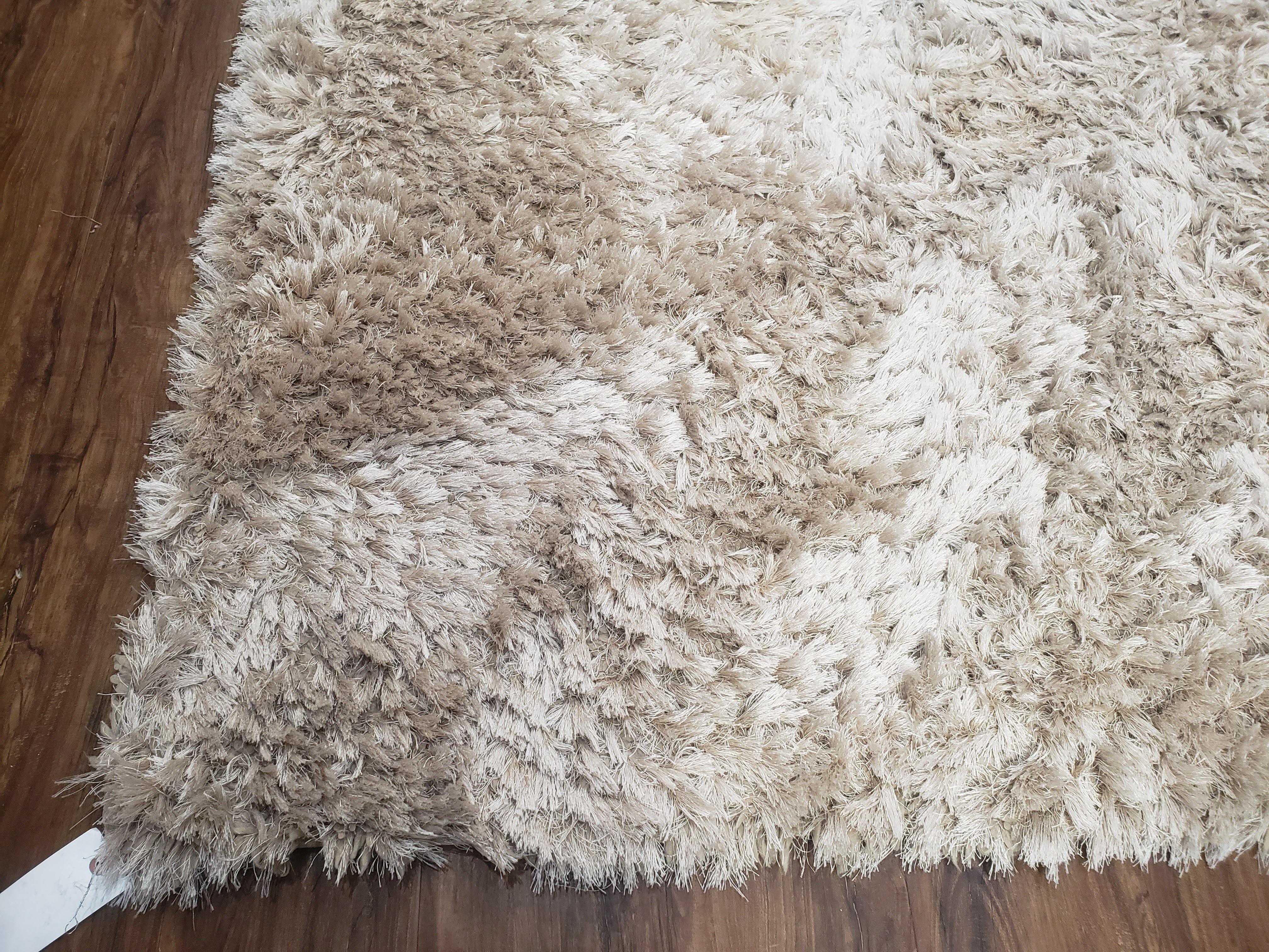 Ivory Shag Rug 6x7, Flokati Carpet, Shaggy Soft Plush Pile Area Rug, Modern Contemporary - Jewel Rugs