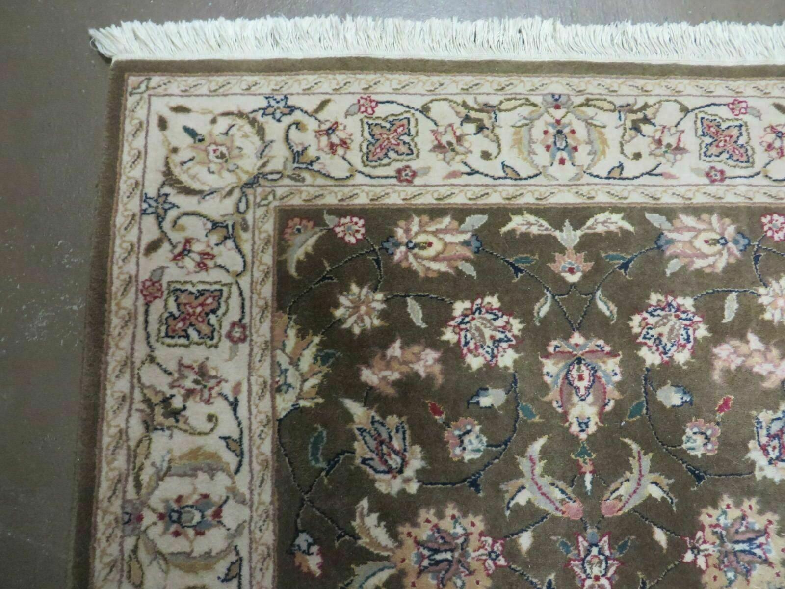 3x5 Handmade Indian Jaipur Wool Rug Vintage Carpet Hand Knotted Floral Allover - Jewel Rugs