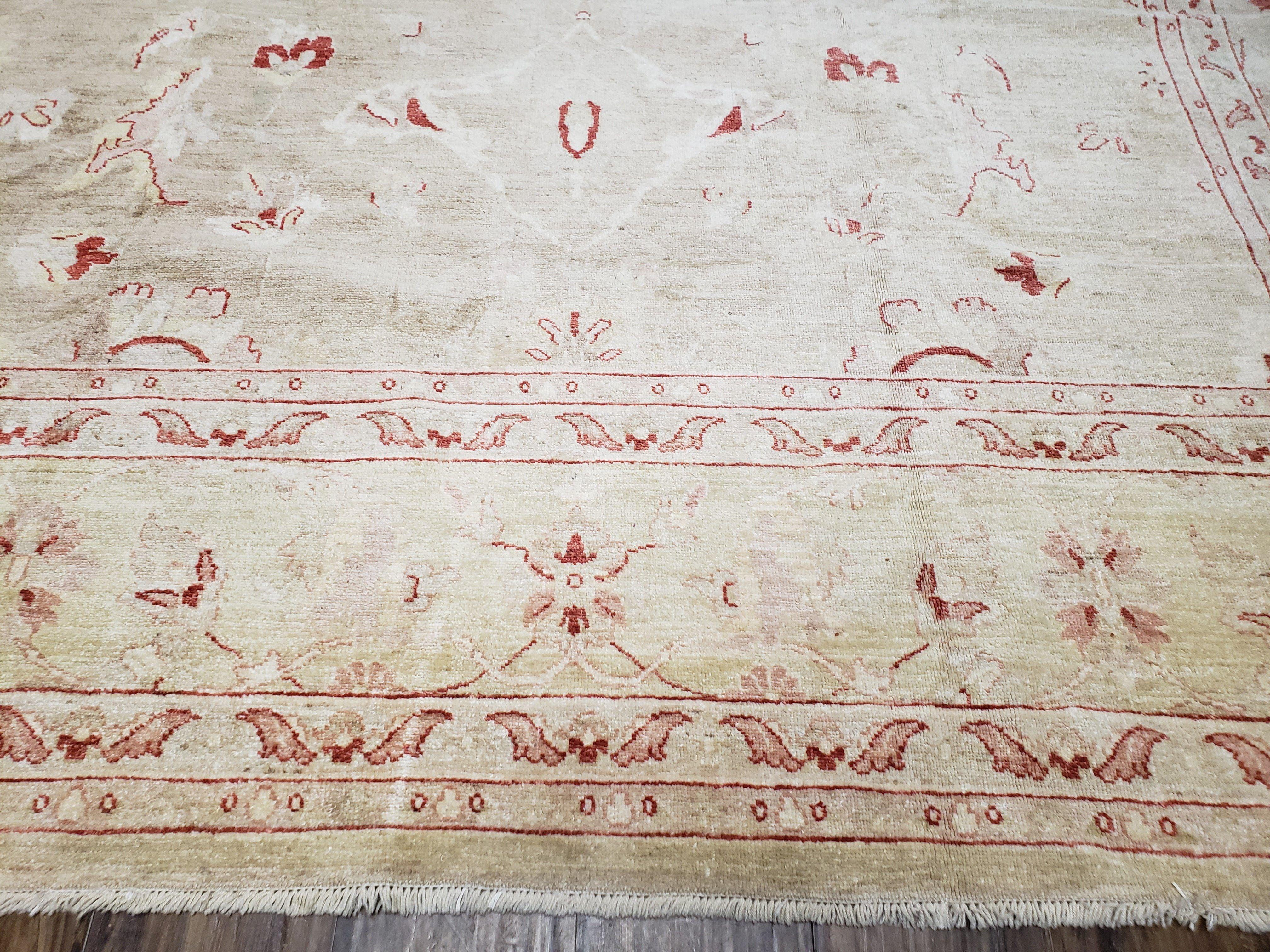 Turkish Oushak Rug 9x13, Vintage Wool Handmade Turkish Carpet, Neutral Colors, Decorative Rug, Living Room Rug, Modern - Jewel Rugs