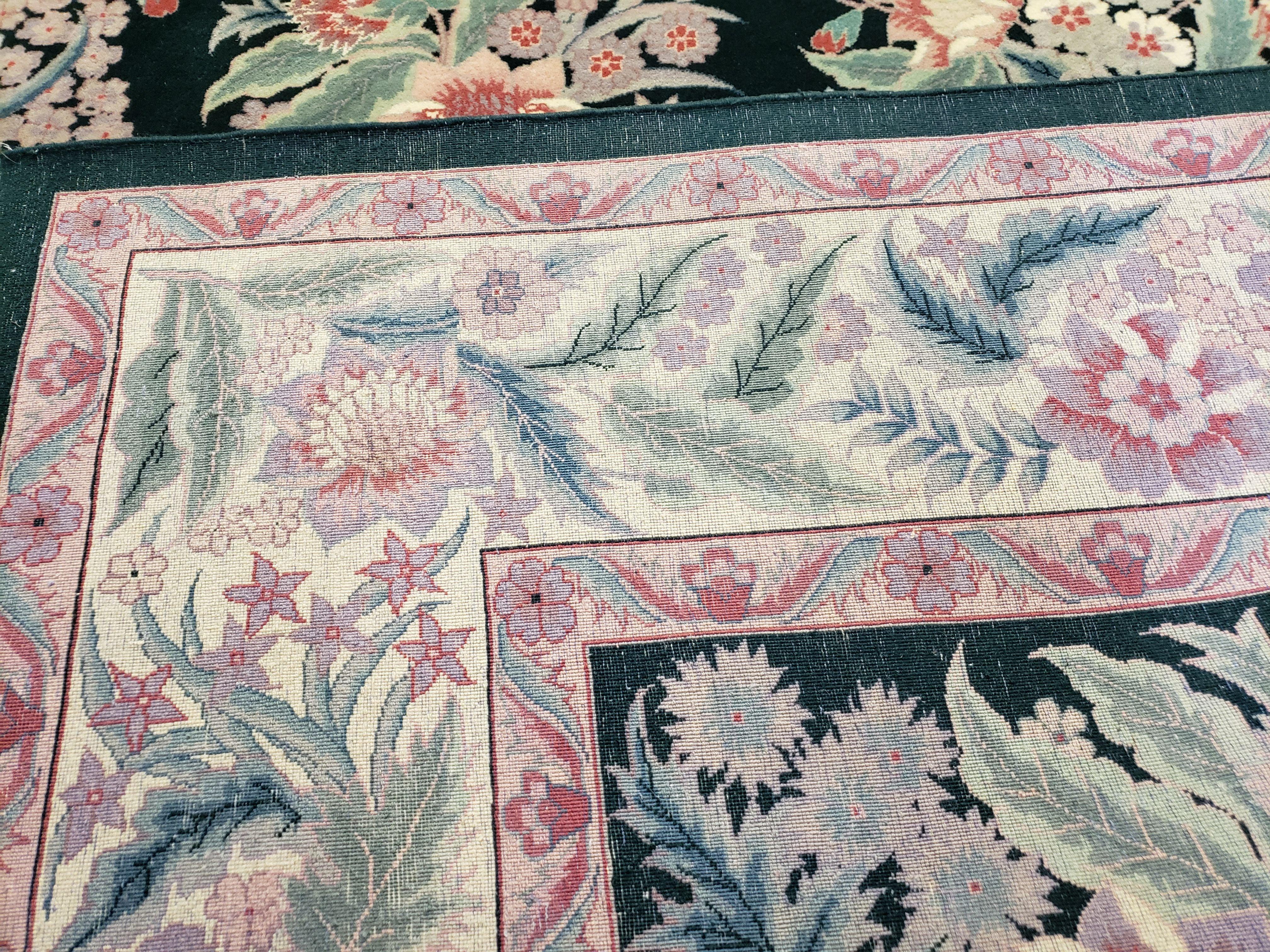 9x12 Floral Pattern Rug Garden of Eden Pakistani Carpet Hand Knotted Wool Area Rug Living Room Rug Vintage Dining Room Rug 9 x 12 Nice - Jewel Rugs