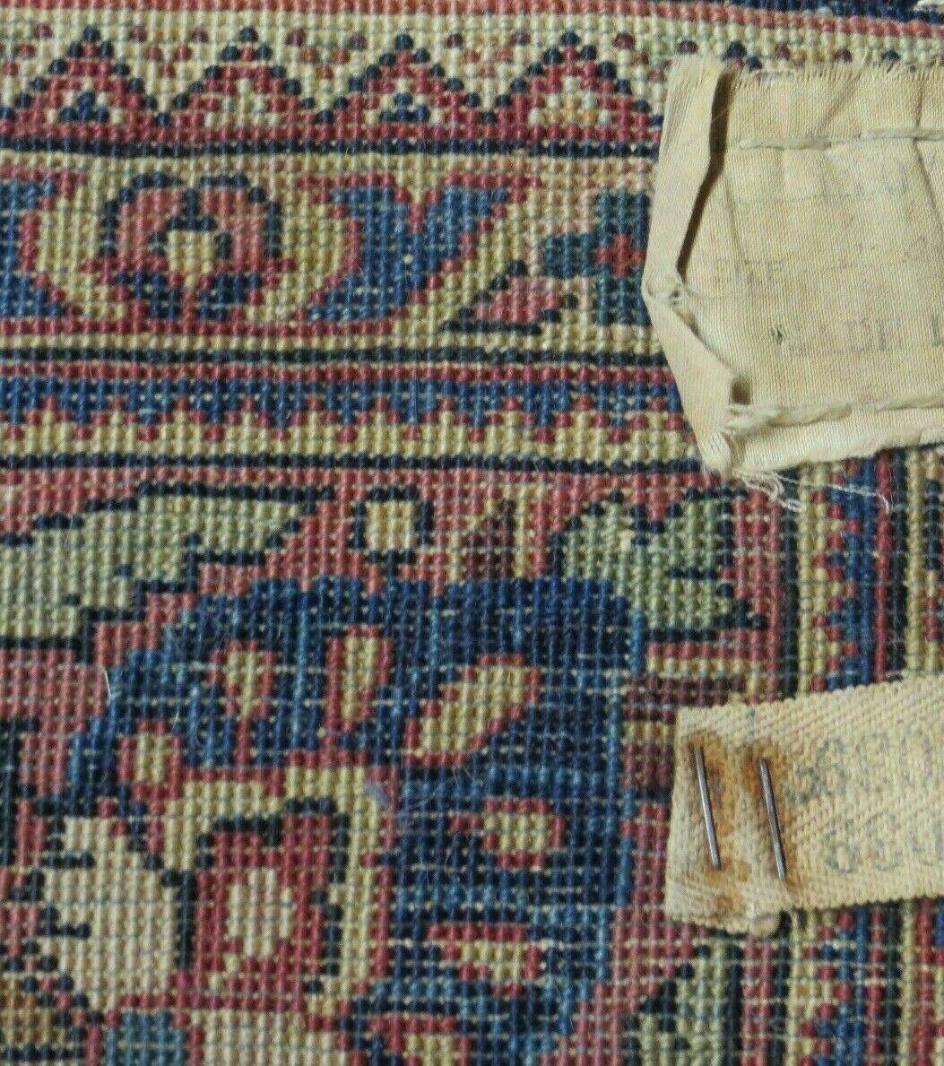 Antique Persian Sarouk Rug 4x6, Hand Knotted 1920s Oriental Carpet 4 x 6 ft, Navy Blue and Red Wool Rug, Handmade Floral Allover Persian Area Rug - Jewel Rugs