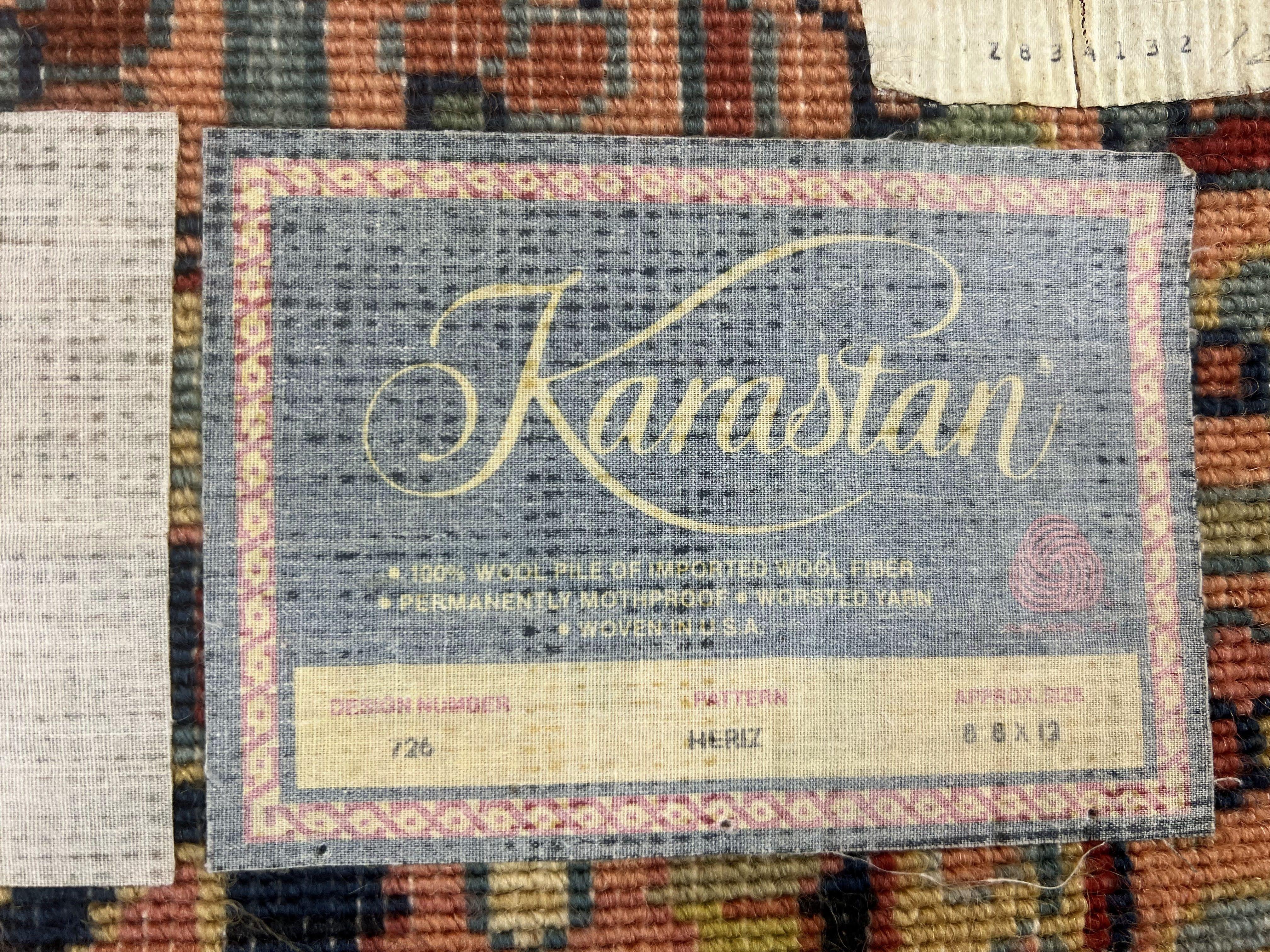 8.8 x 12 Karastan Heriz Rug #726, Vintage Karastan Wool Carpet, Hard to Find Discontinued Original 700 Series, Geometric Area Rug, Oriental - Jewel Rugs