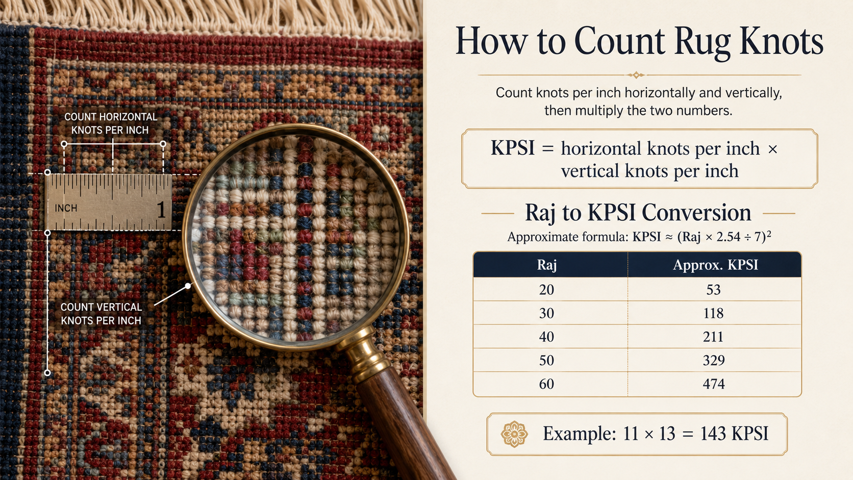 How to Count Rug Knots: A Guide to KPSI and Raj Measurements