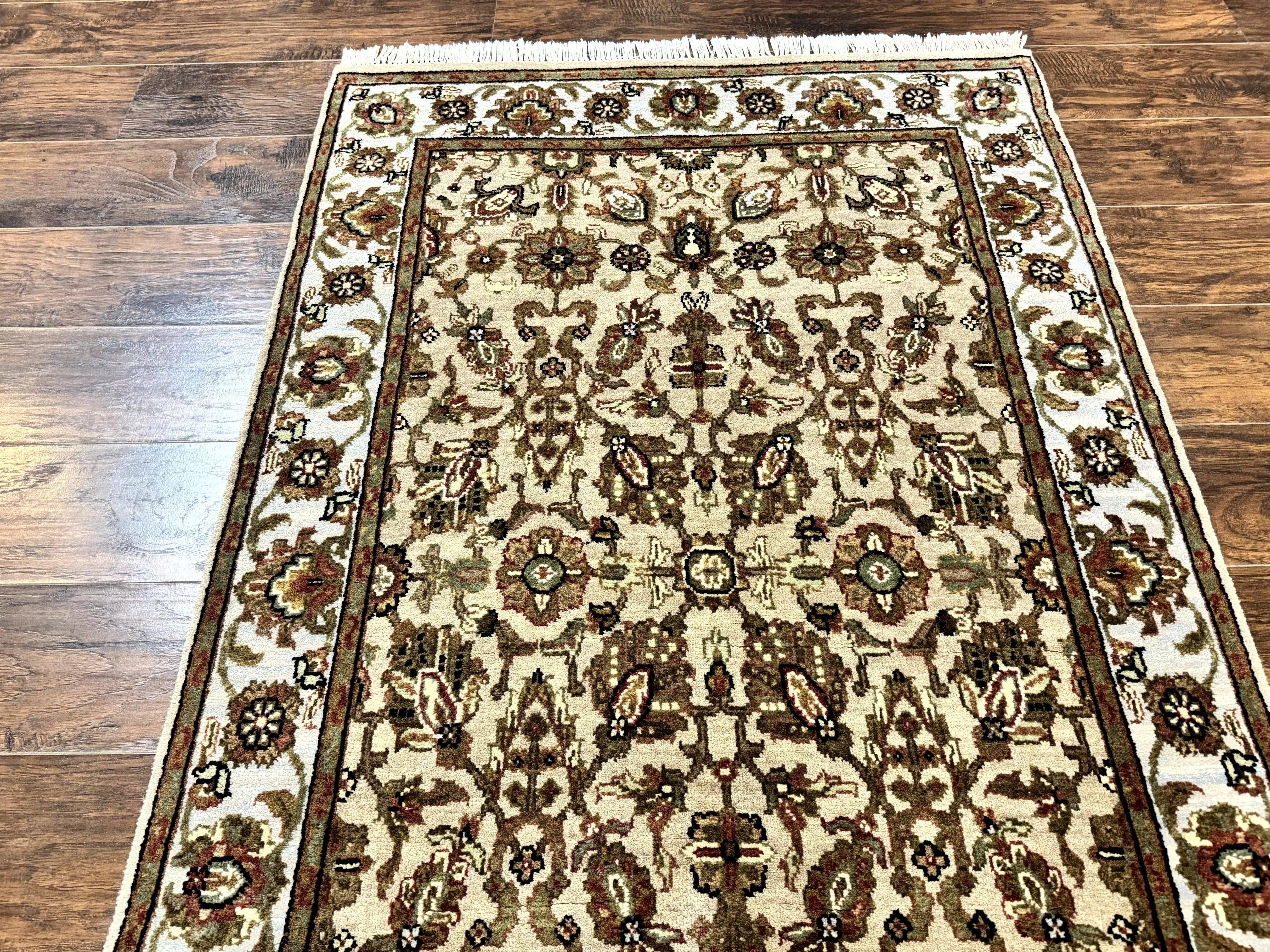 Pak Persian Rug 4x6, Floral Allover Vintage Oriental Carpet, Handmade Wool Rug - Jewel Rugs