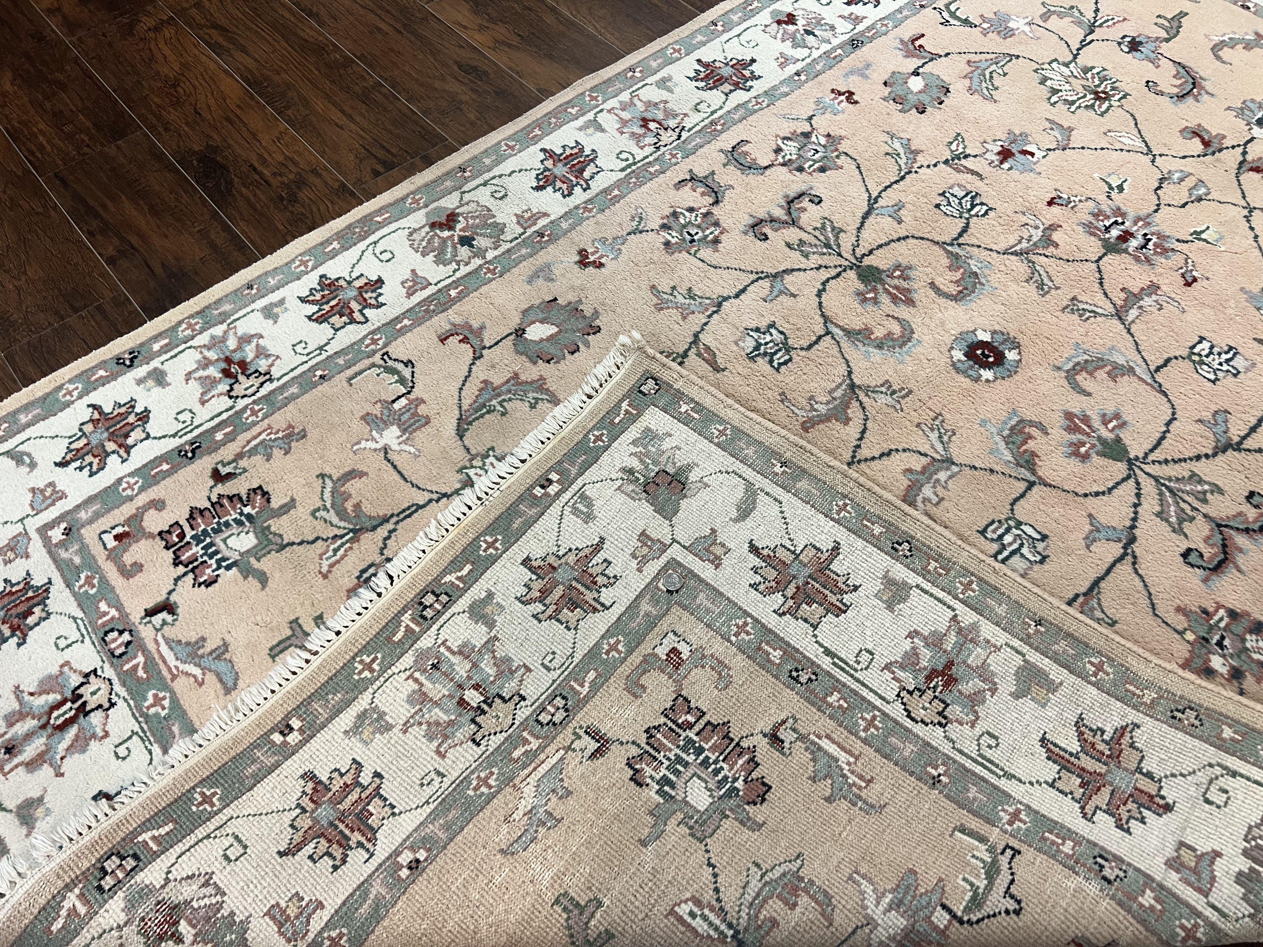 Indo Persian Rug 6x9, Handmade Vintage Wool Carpet, Floral Allover - Jewel Rugs