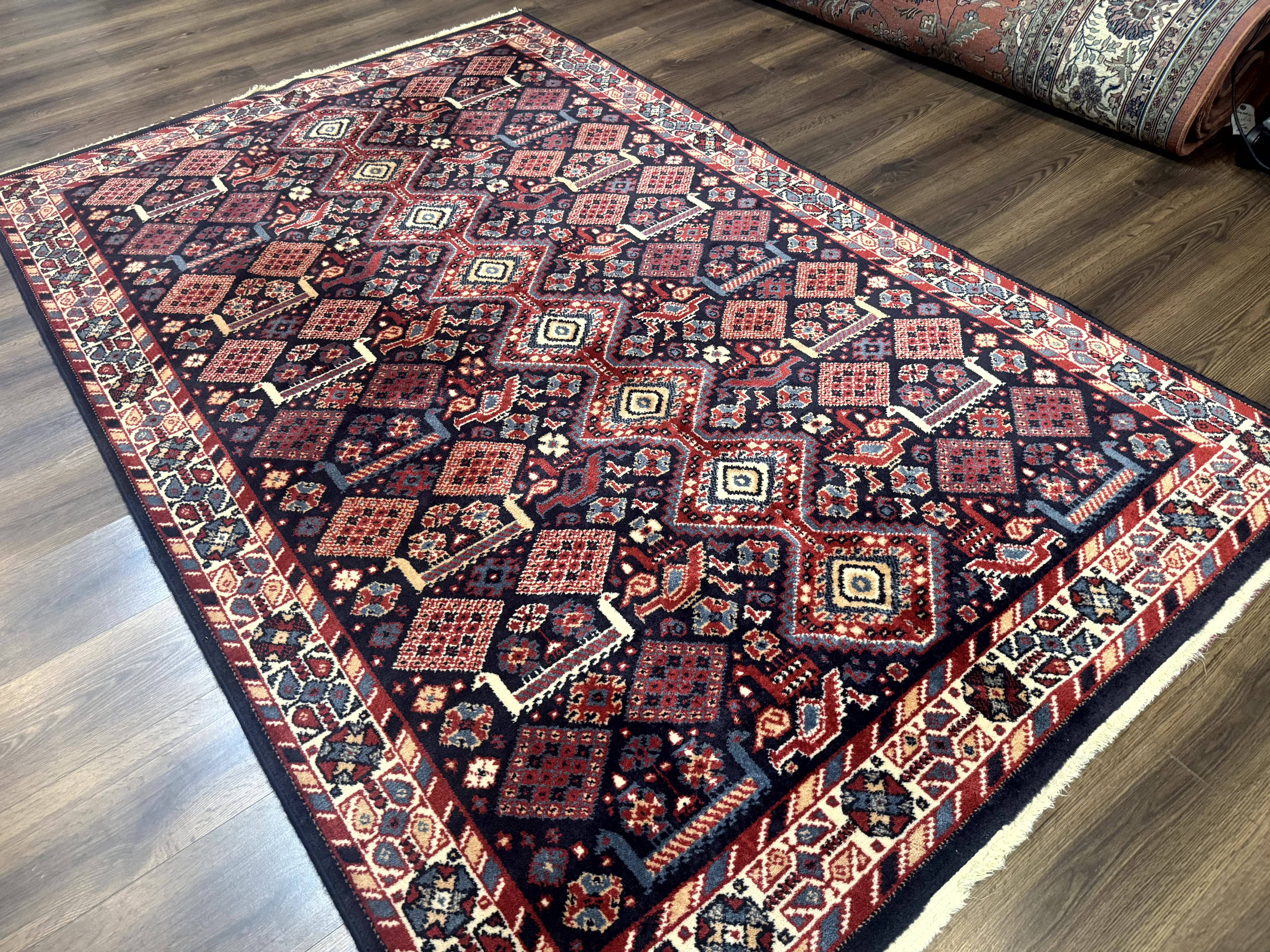 Karastan Rug 5x8, Yuruk Collection #530, Geometric Tribal Wool Pile Vintage Carpet - Jewel Rugs