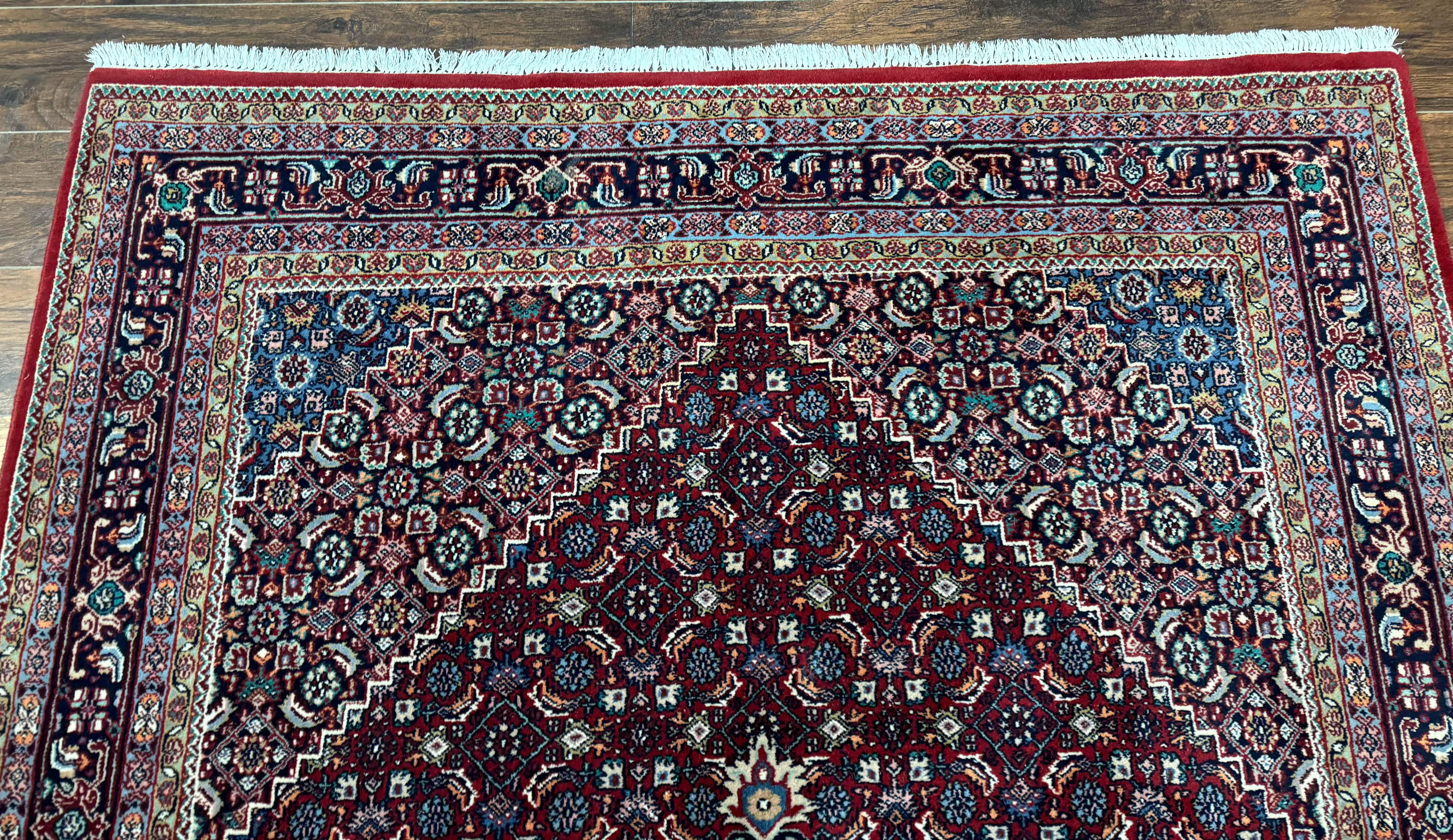 Indo Persian Bidjar Rug 6x9, Vintage Wool Handmade Carpet - Jewel Rugs