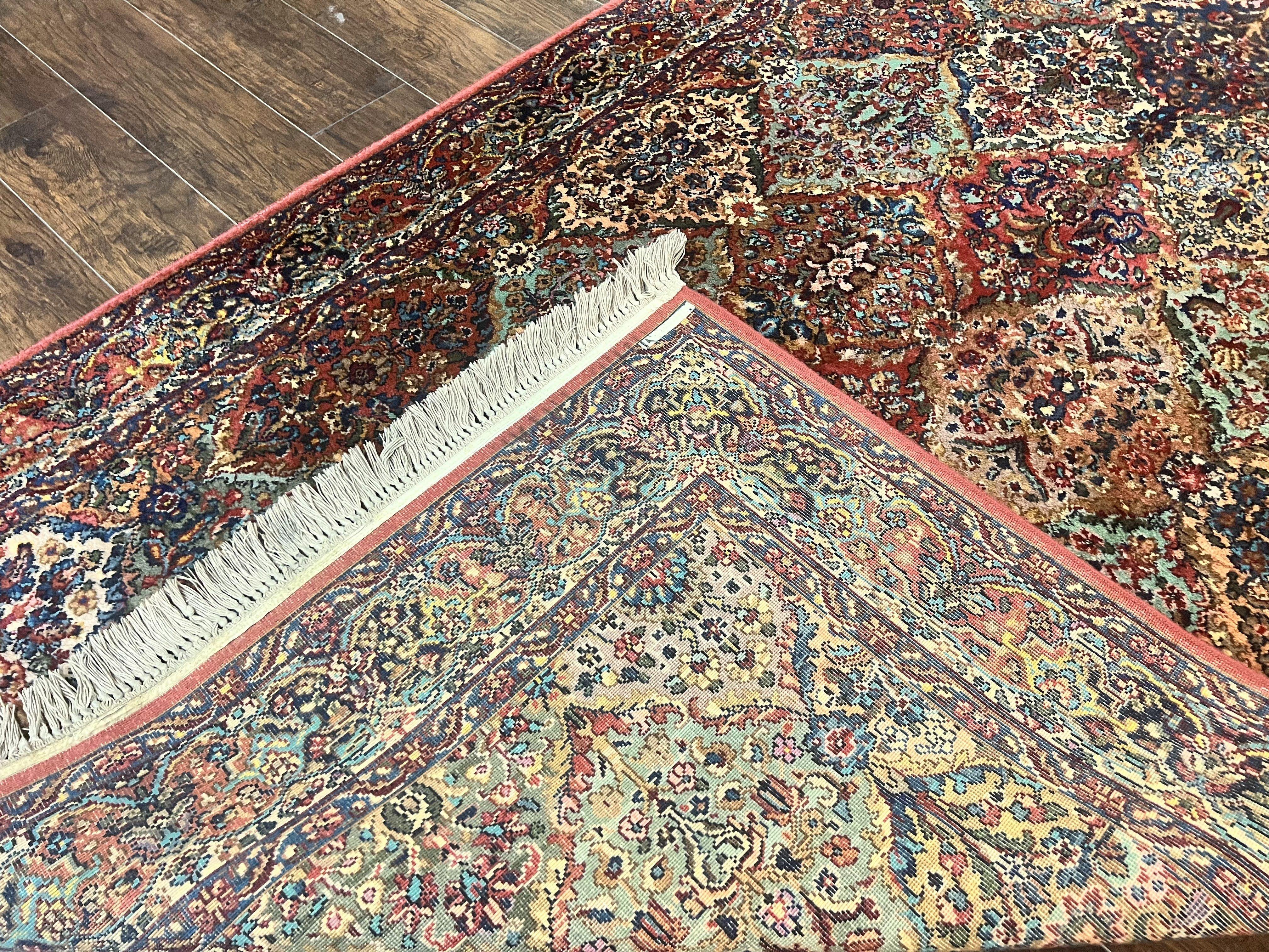 Karastan Multicolor Panel Kirman Rug #717, Wool Karastan Rug 5.9 x 9, Vintage Multipanel Kirman, Original Karastan Collection 700 Series - Jewel Rugs
