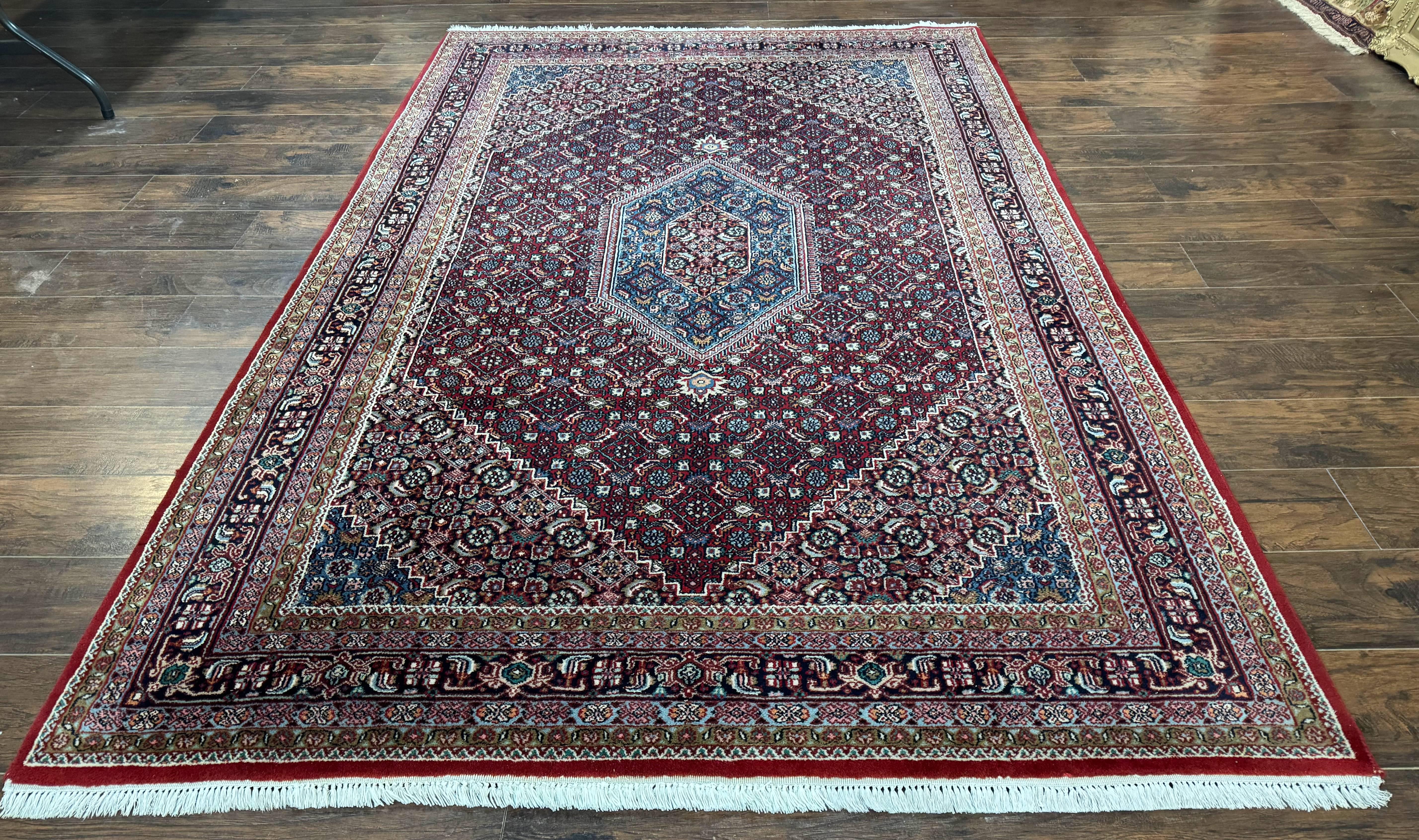 Indo Persian Bidjar Rug 6x9, Vintage Wool Handmade Carpet - Jewel Rugs