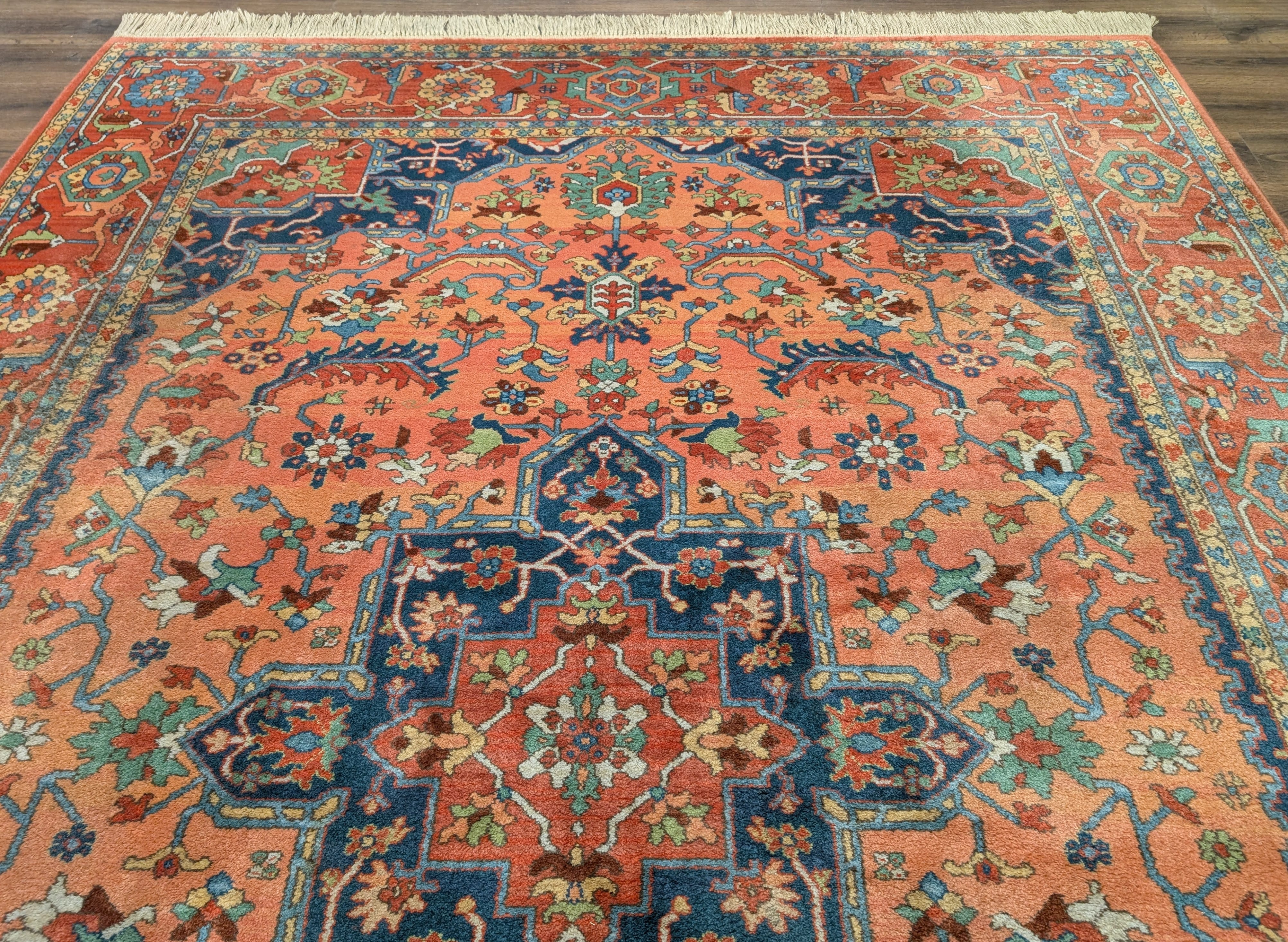 Karastan Rug 8.8 x 12 Medallion Serapi #736, Wool, Vintage, Rare - Jewel Rugs