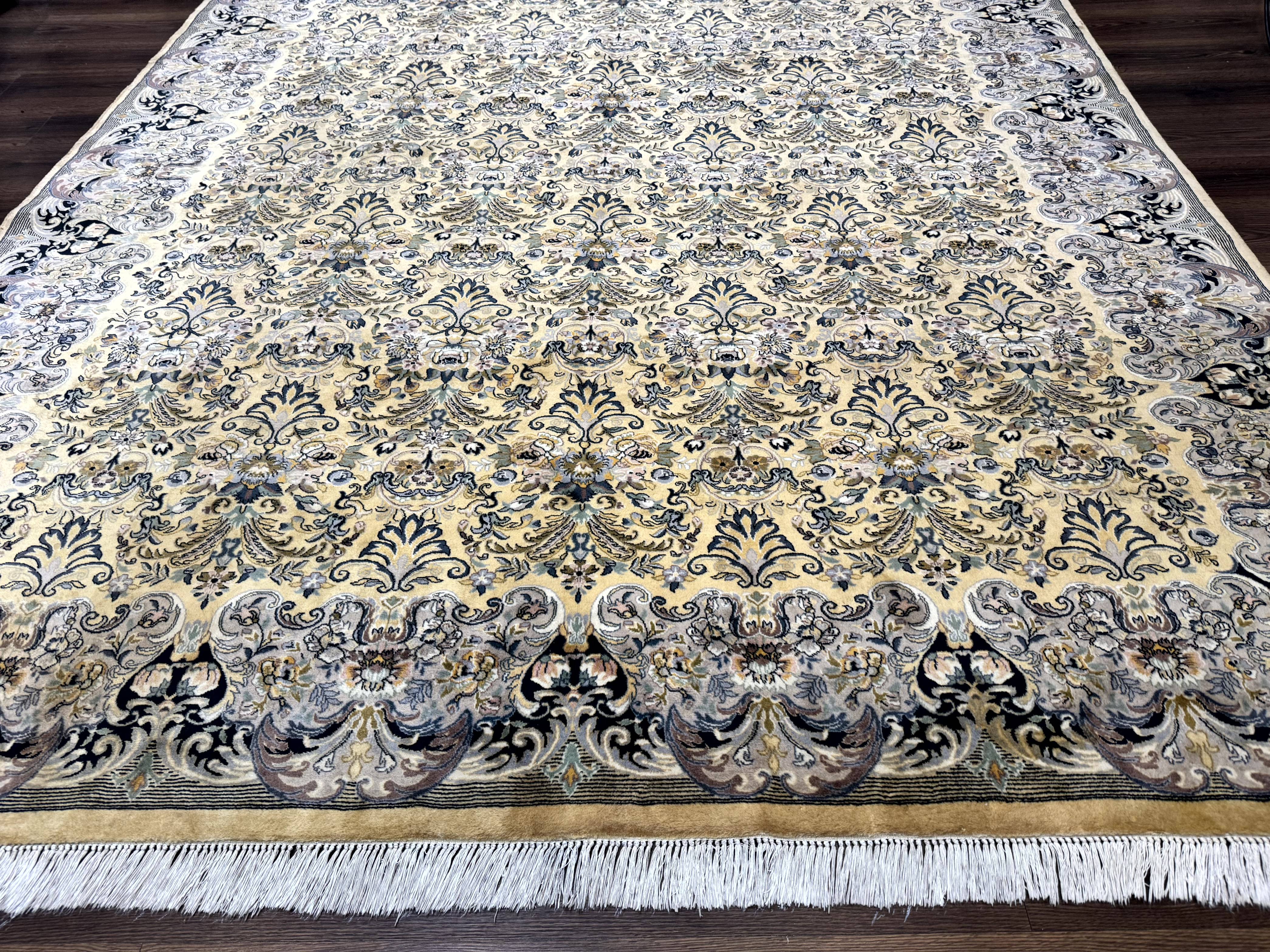 Pak Persian Rug 8x10, Allover Pattern, Fine 225 KPSI, Cream - Jewel Rugs