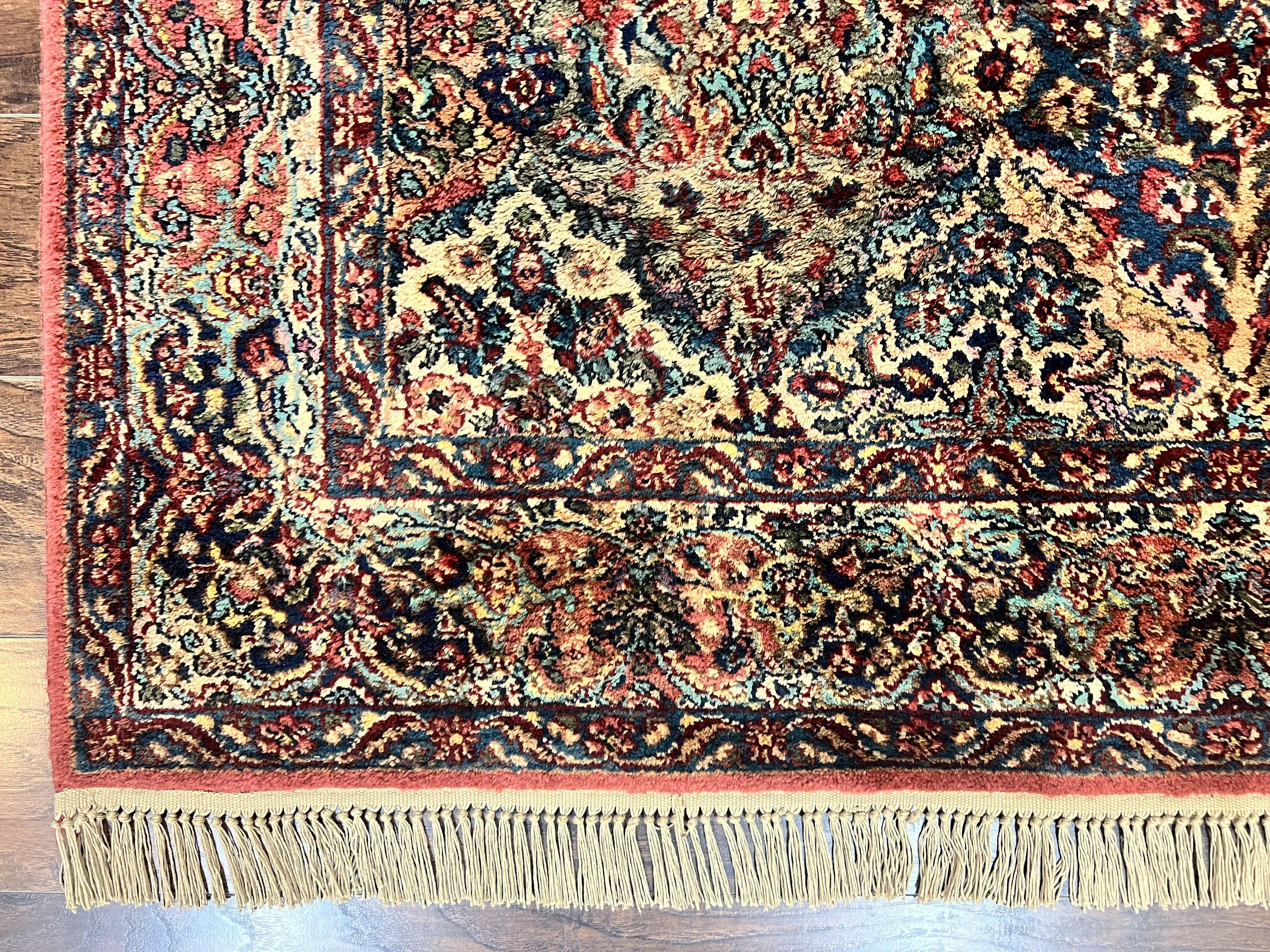 Karastan Rug 5.9 x 9, Multicolor Panel Kirman Rug #717, Wool Original Karastan Collection 700 Series, Vintage Karastan Area Rug - Jewel Rugs