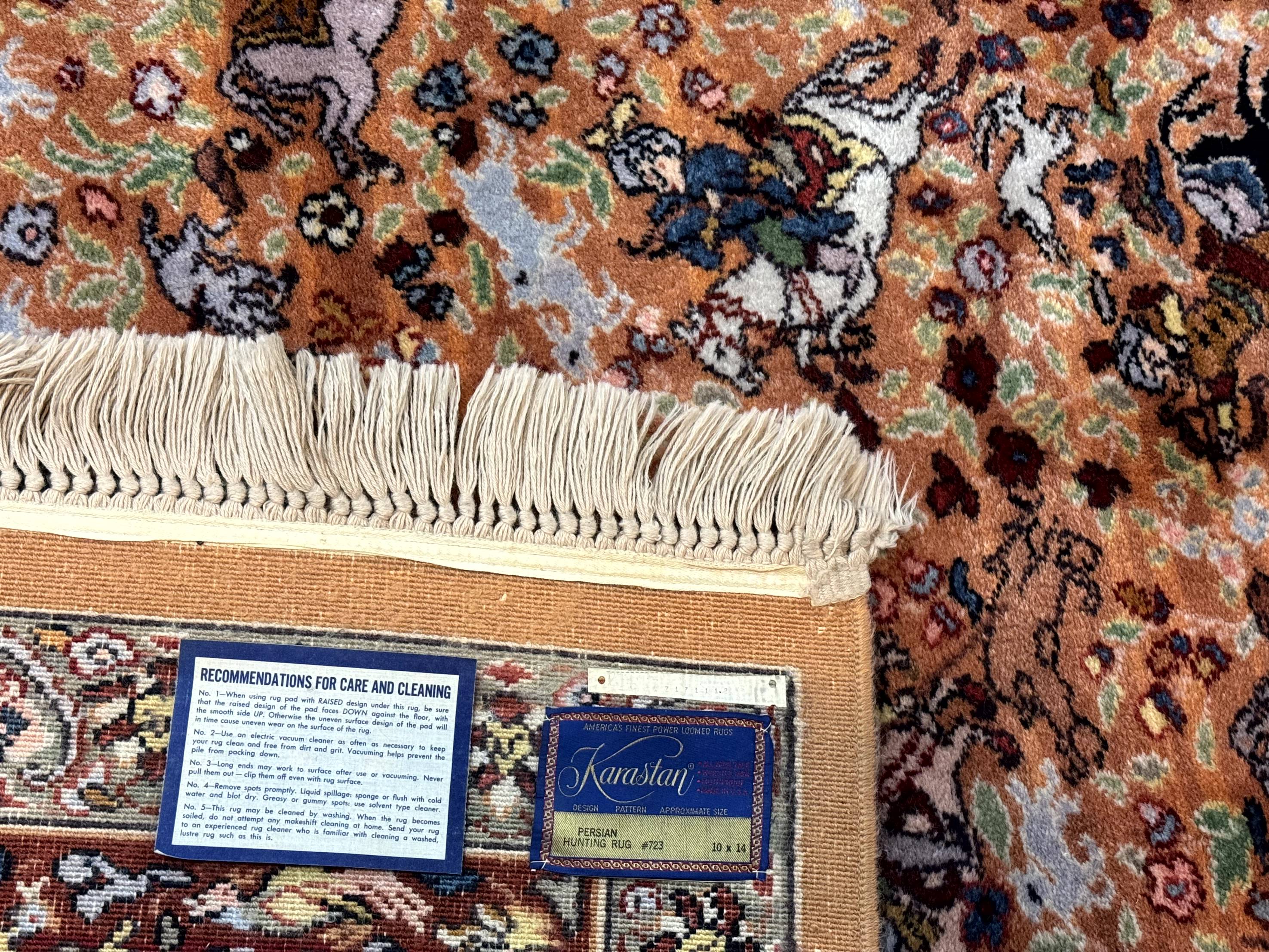 Karastan Rug 10x14 - Persian Hunting #723 - Wool Pile, Vintage - Jewel Rugs