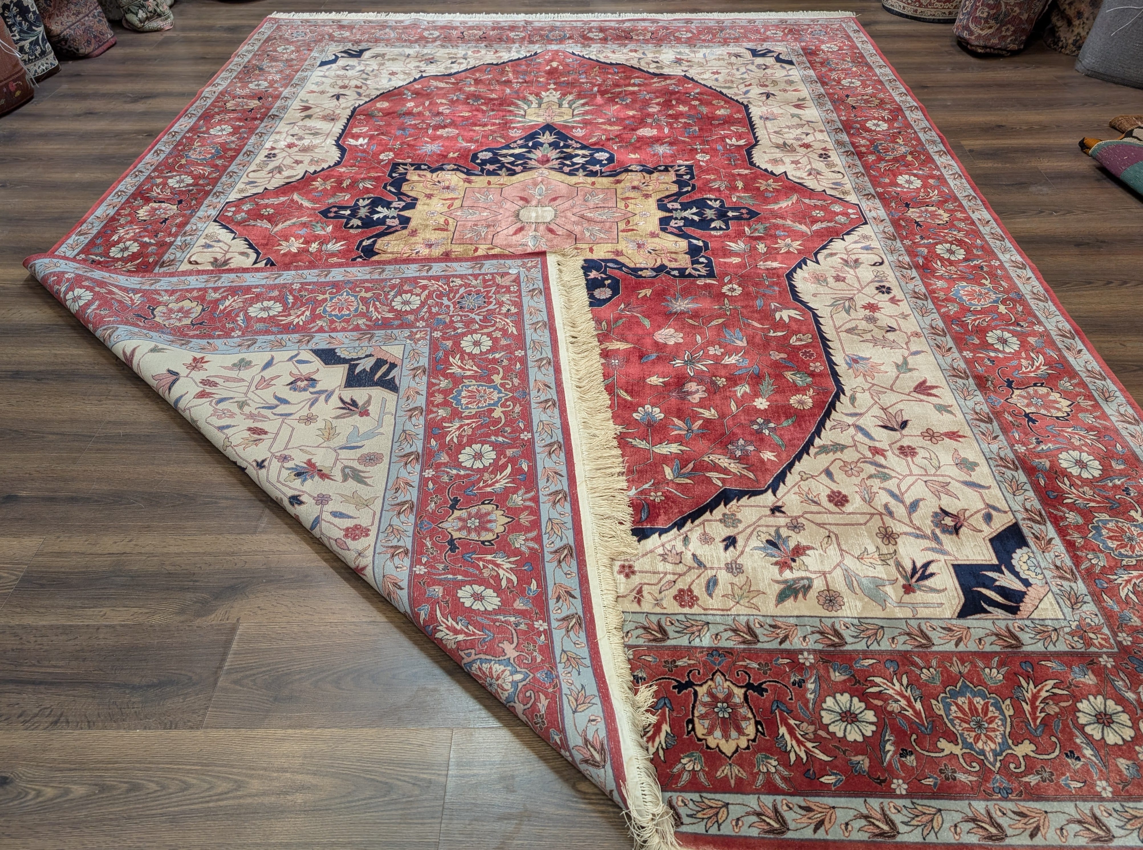 Sino Persian Heriz Serapi Rug 9x12, Very Fine 500 KPSI, Wool, Hand Knotted - Jewel Rugs