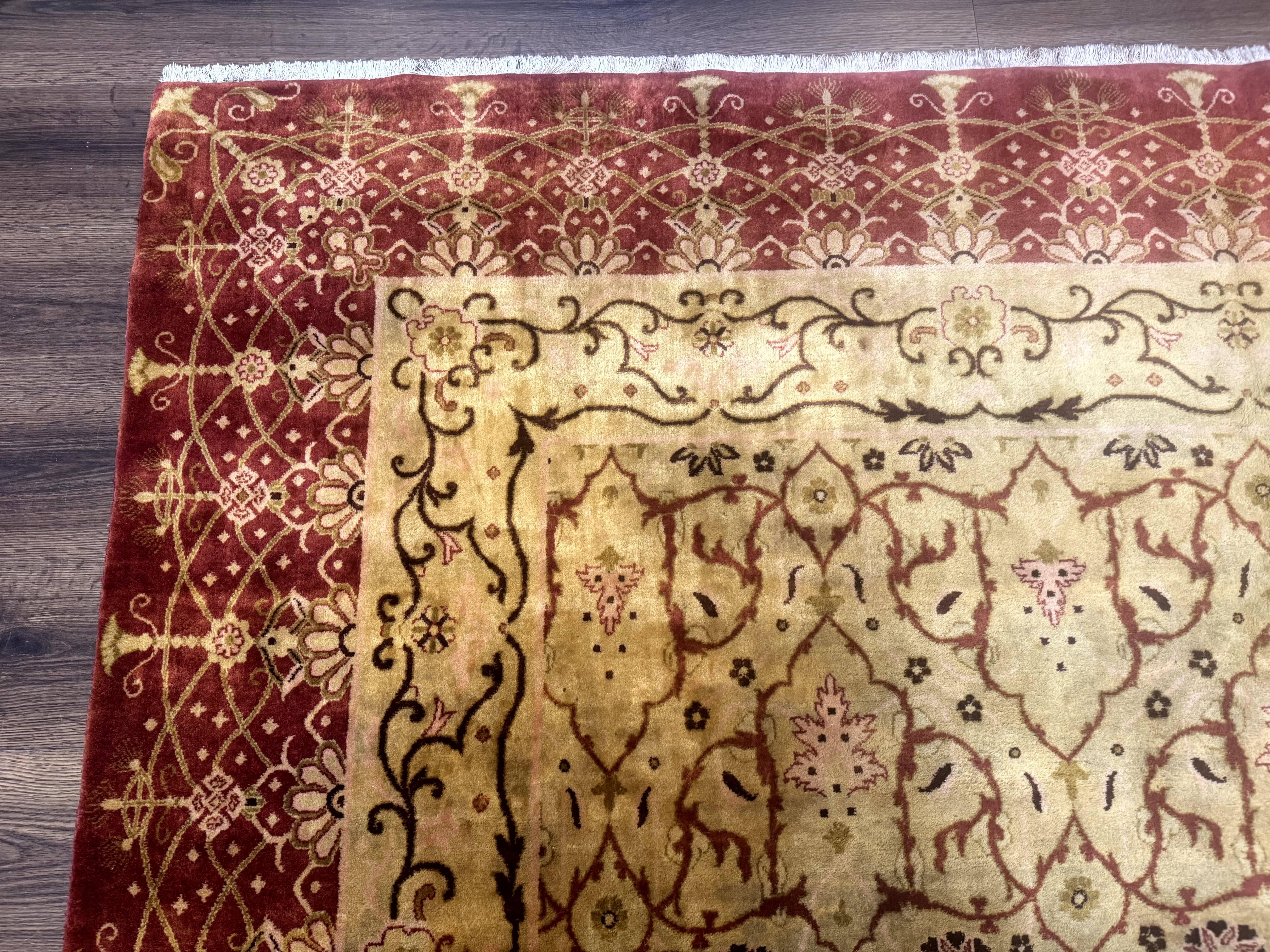 Pak Persian Rug 8x10, Allover Pattern, Gold-Tan, Fine 200 KPSI - Jewel Rugs