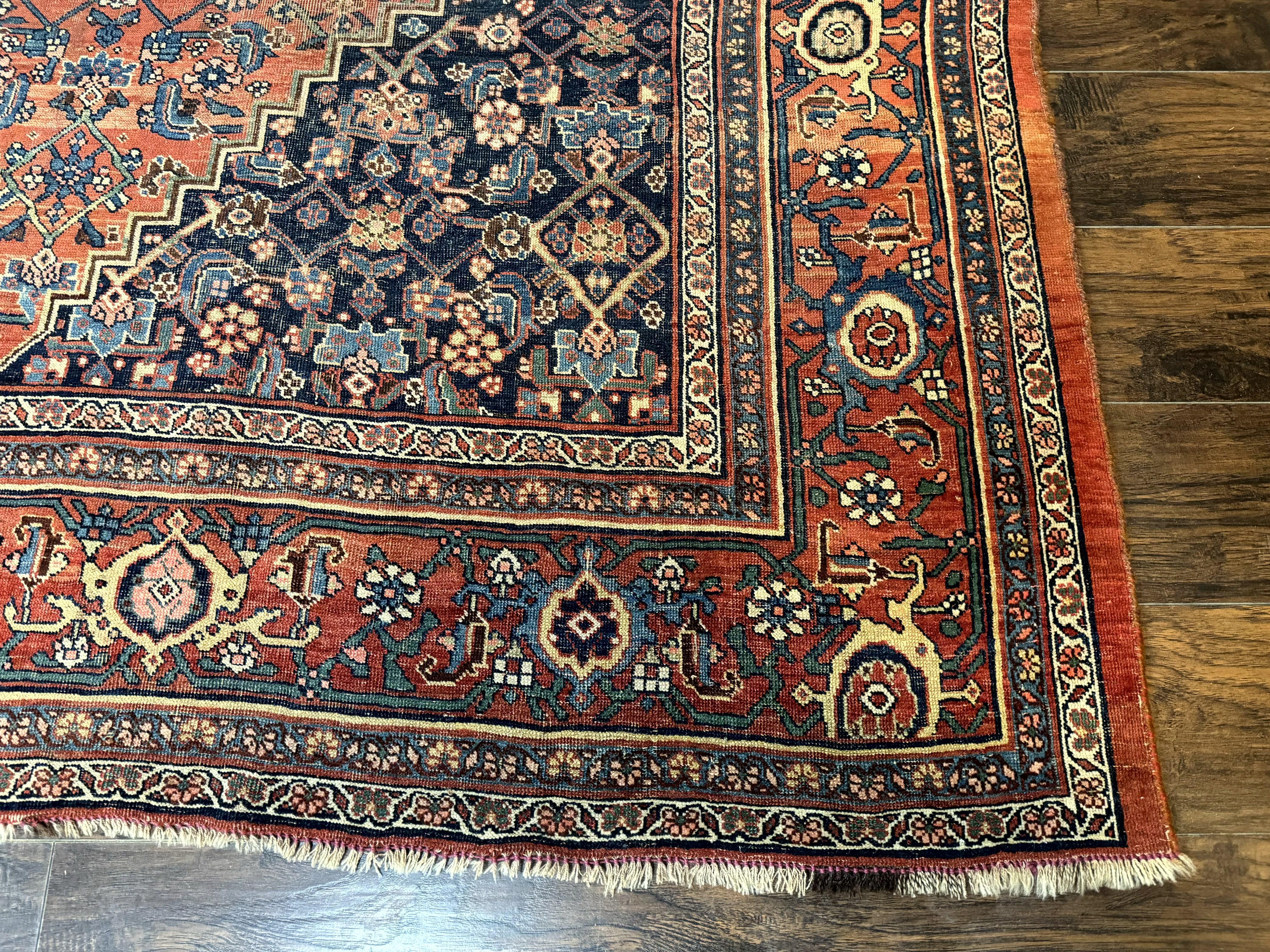 Antique Persian Bidjar Rug 8x12, Rare Persian Carpet - Jewel Rugs