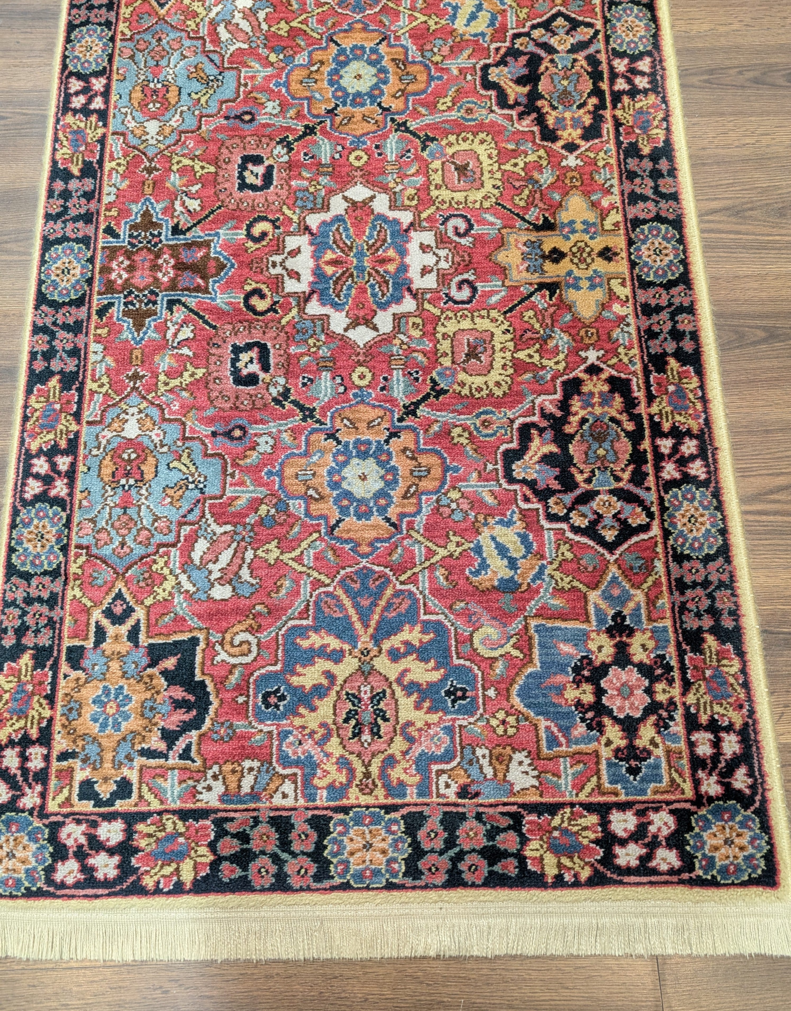 3x5 Karastan Rug, Williamsburg Kirman Vase #557, Vintage Discontinued Wool Carpet - Jewel Rugs