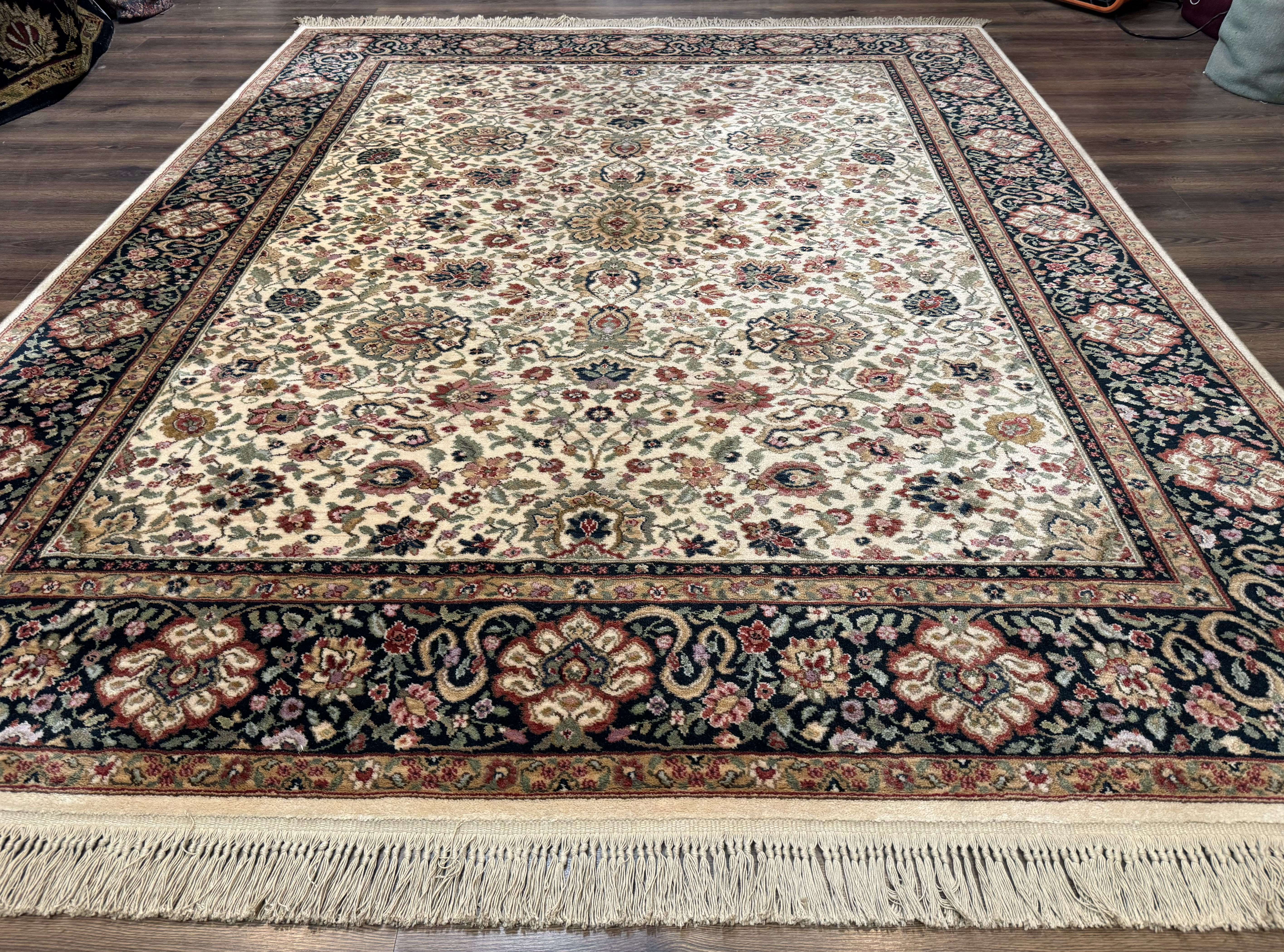 Karastan Rug 8.8 x 12 Ivory Indo Kirman #700/706, Wool Original Series - Jewel Rugs