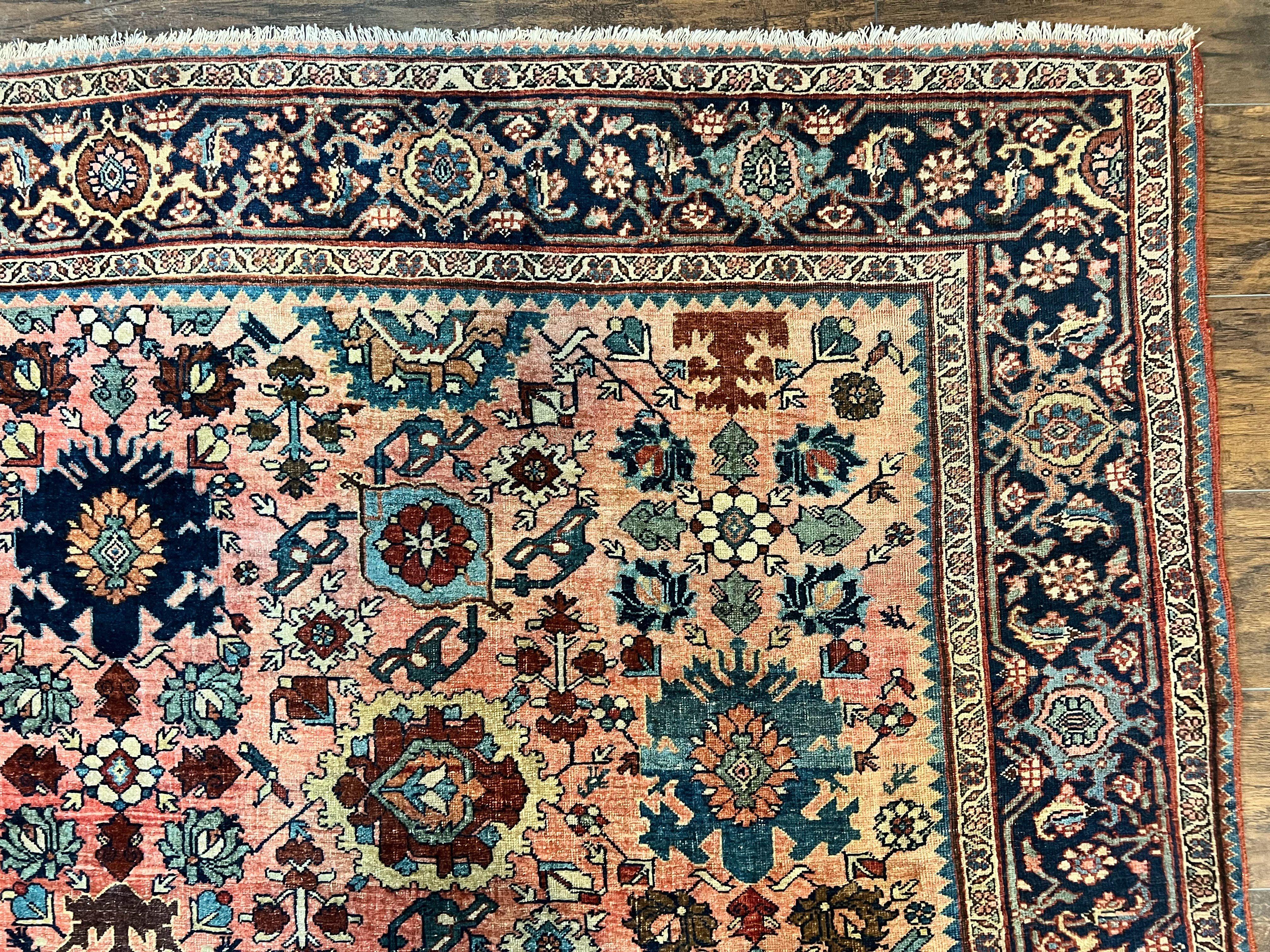 Rare Persian Sarouk Farahan Rug 9x15 – Antique Wool Carpet, Signed By Master Weaver - Jewel Rugs