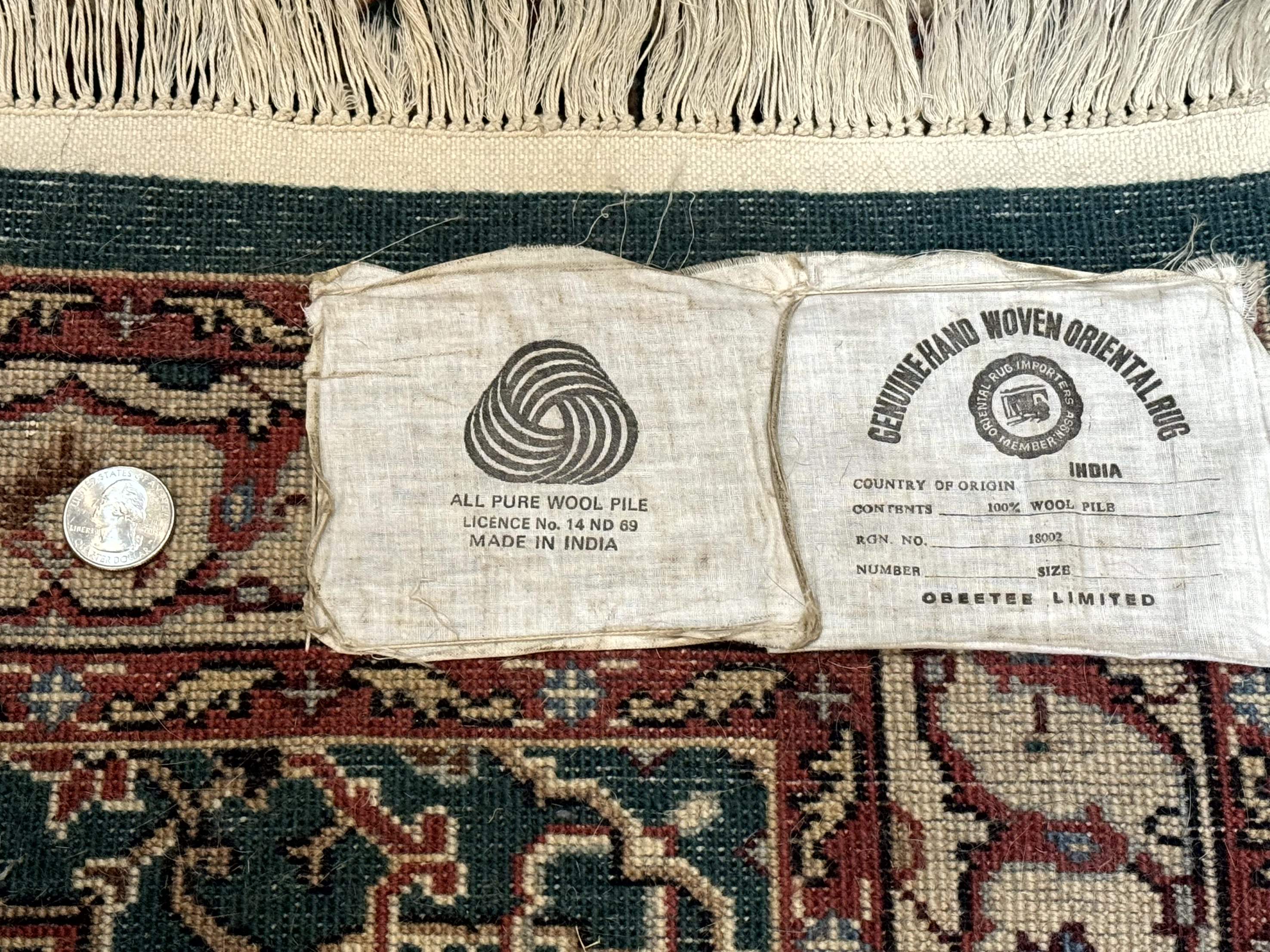 Dark Green Indo Persian Rug 2.5 x 4, Hand Knotted Wool Small Oriental Carpet - Jewel Rugs