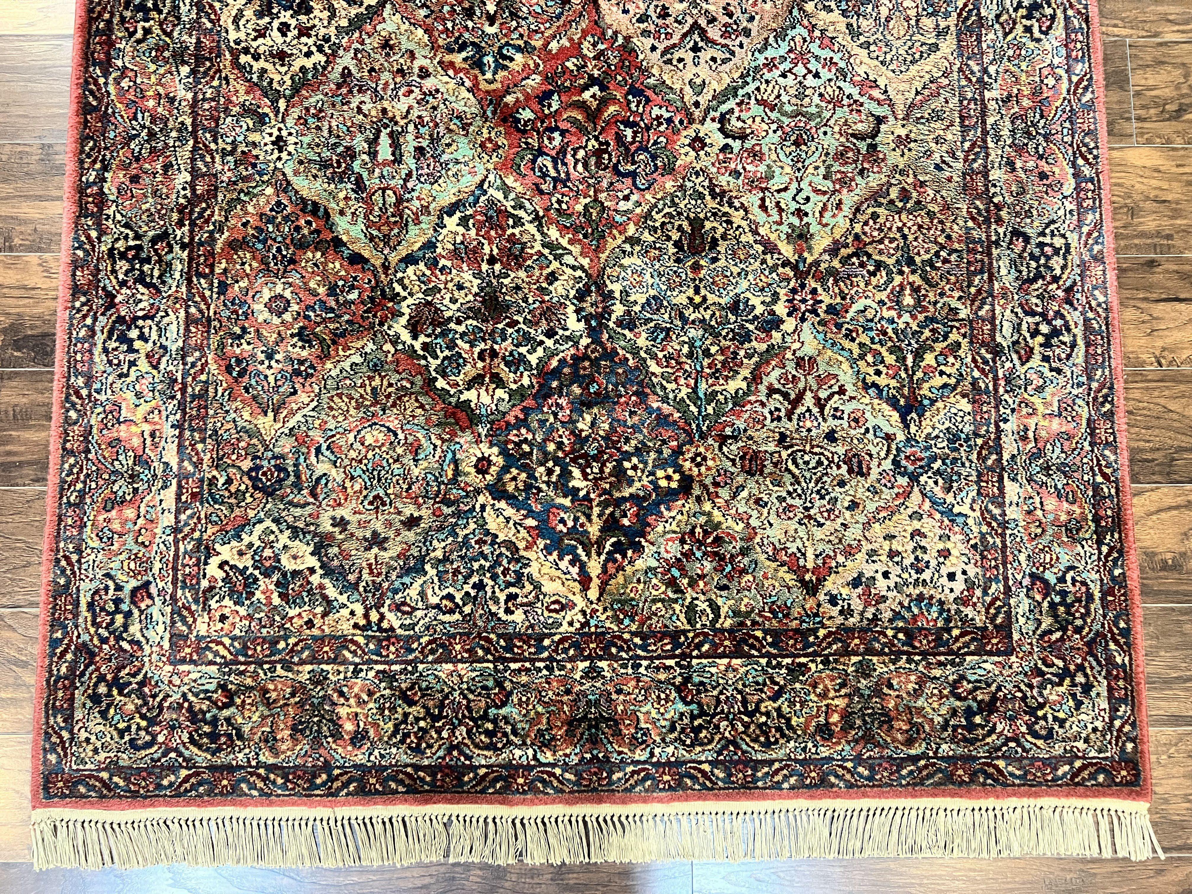 Karastan Rug 5.9 x 9, Multicolor Panel Kirman Rug #717, Wool Original Karastan Collection 700 Series, Vintage Karastan Area Rug - Jewel Rugs