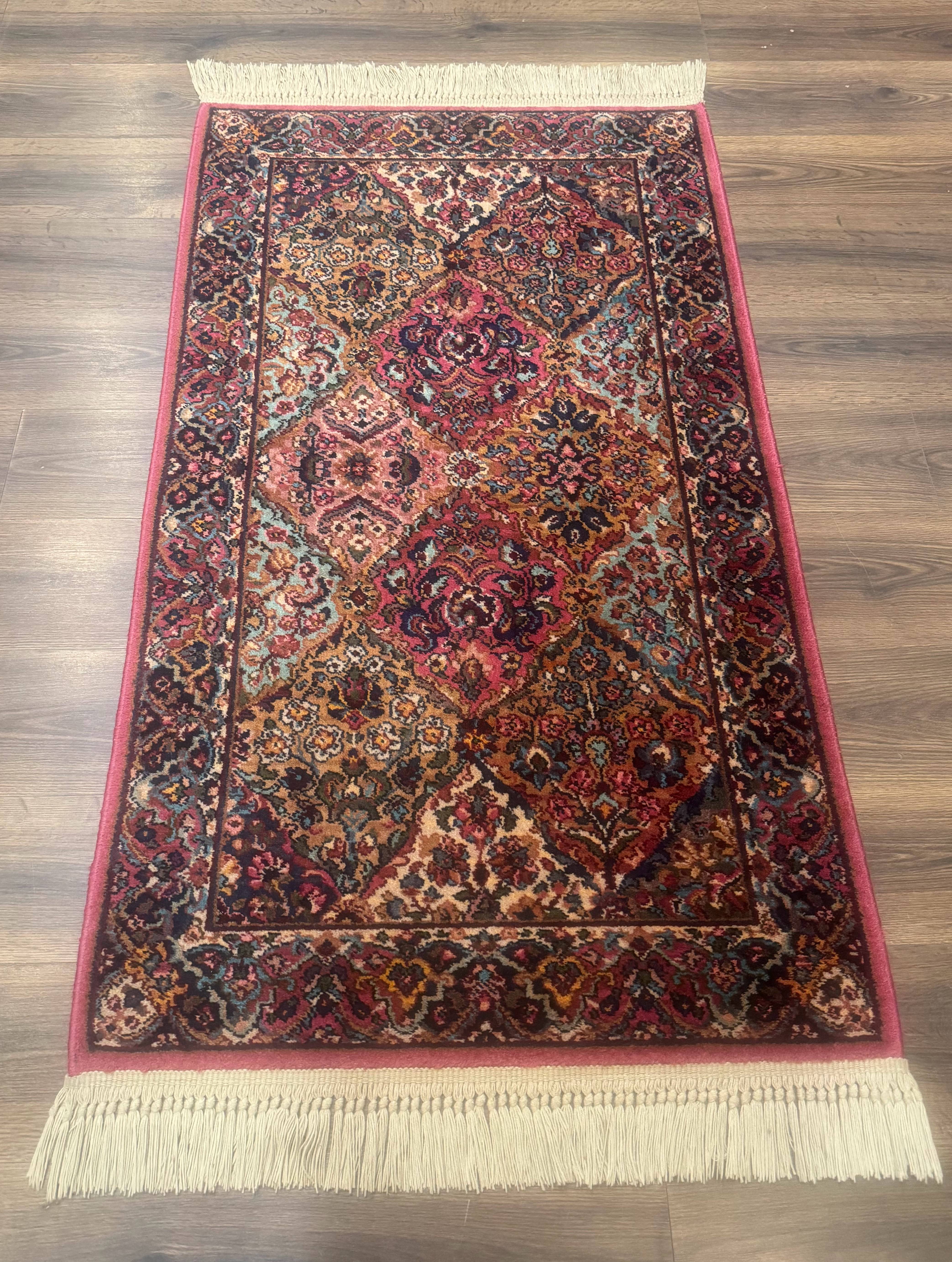 Karastan Rug 3x5 Multicolor Panel Kirman #717, Original 700 Series, Wool Pile, Discontinued - Jewel Rugs