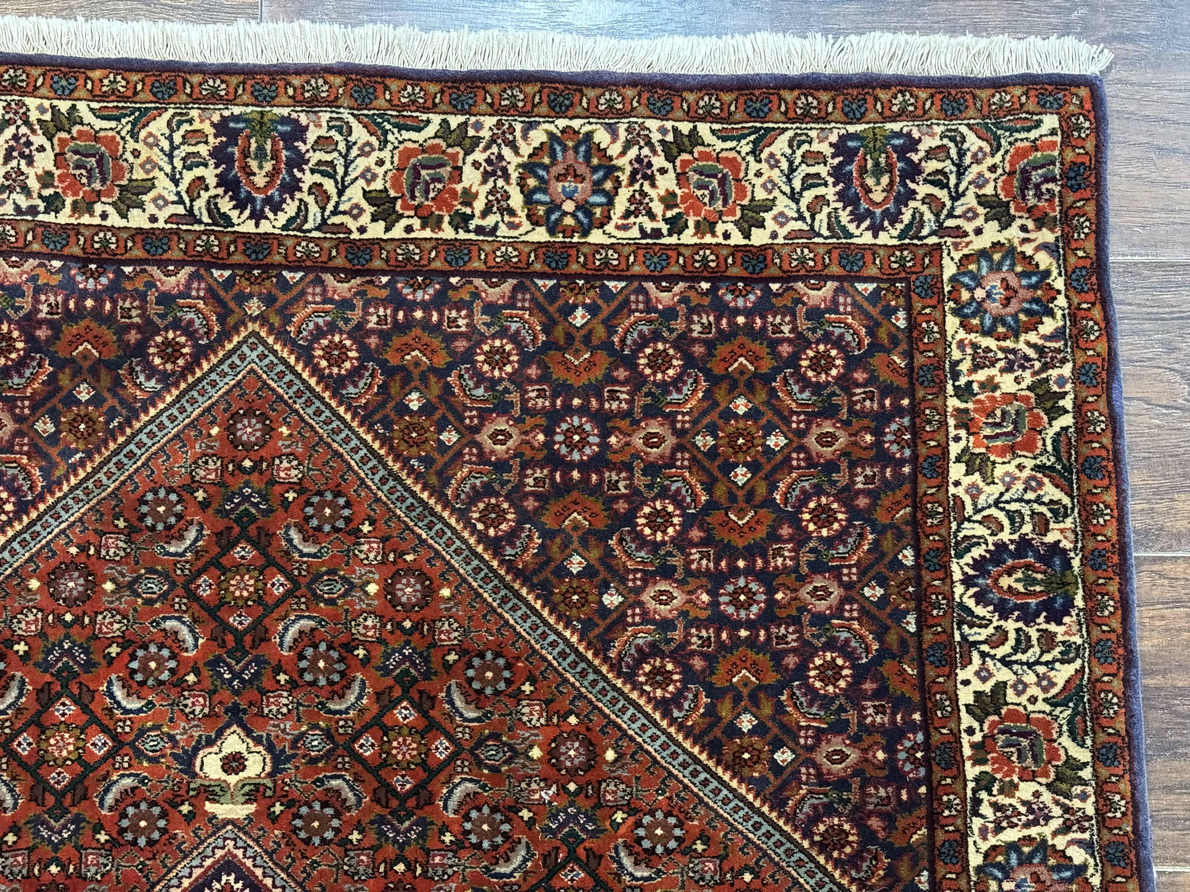 Persian Bidjar Rug 4x5, Fine 290 KPSI, Herati Pattern - Jewel Rugs