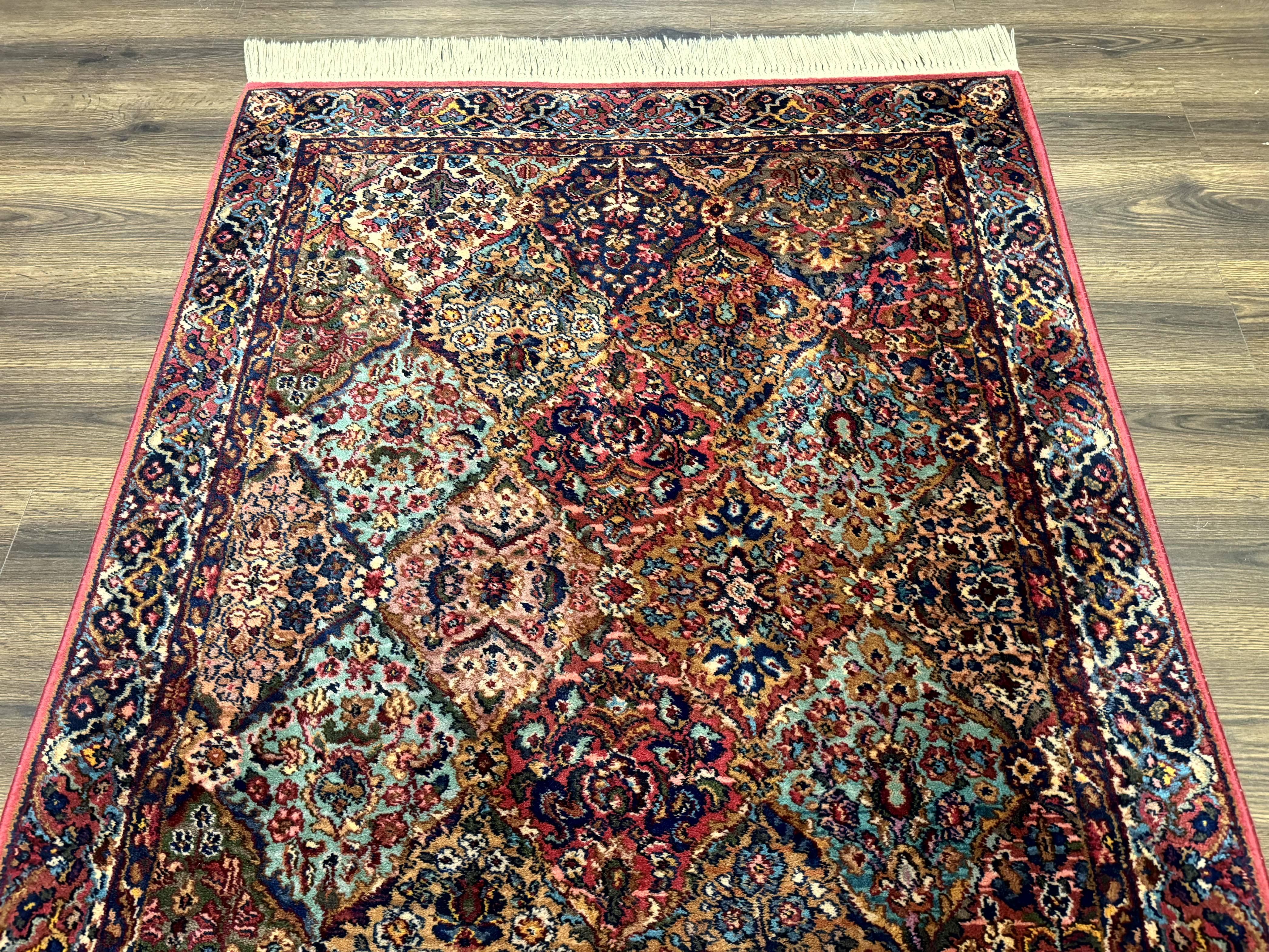 Karastan Rug 4x6 Multicolor Panel Kirman Rug #717, Wool Karastan Carpet, Original Collection 700 Series, Vintage, Rare Size - Jewel Rugs