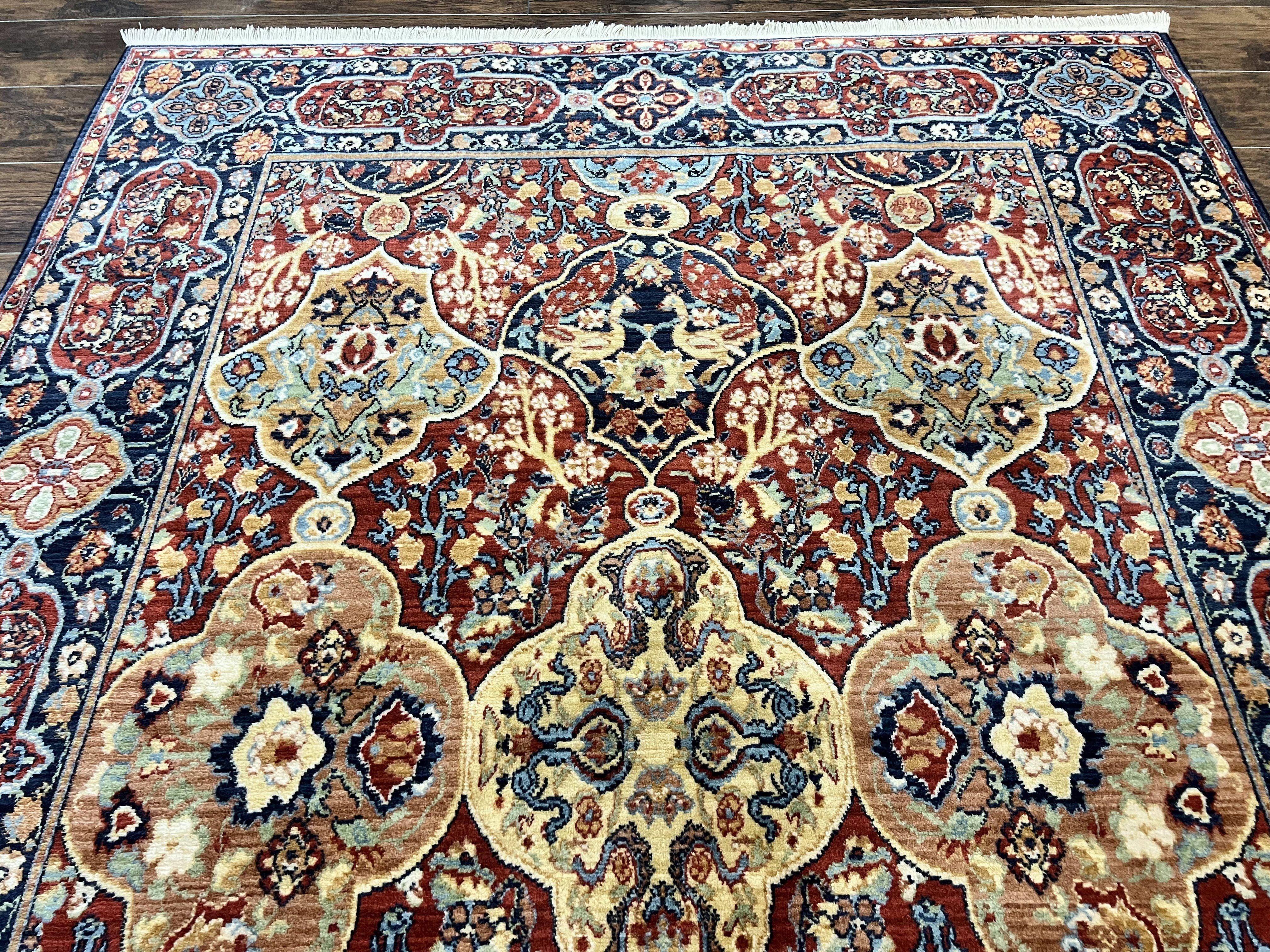 Karastan Rug 6x8, English Manor Hampton Court 2120, Discontinued Wool Pile, Vintage Medium Sized Area Rug - Jewel Rugs