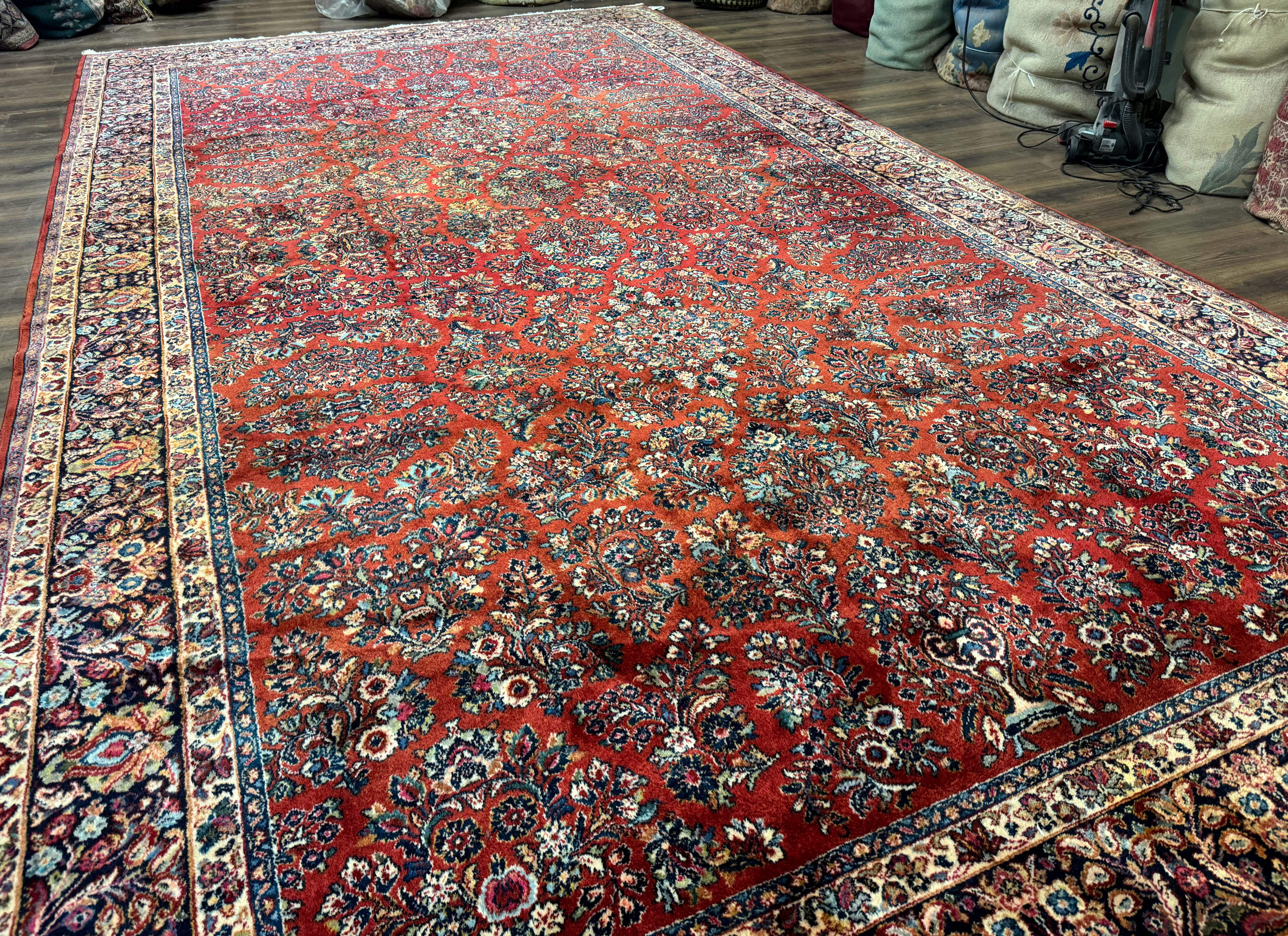 10x18 Karastan Sarouk Rug #785, Wool Large Palace Sized Vintage Karastan Carpet - Jewel Rugs
