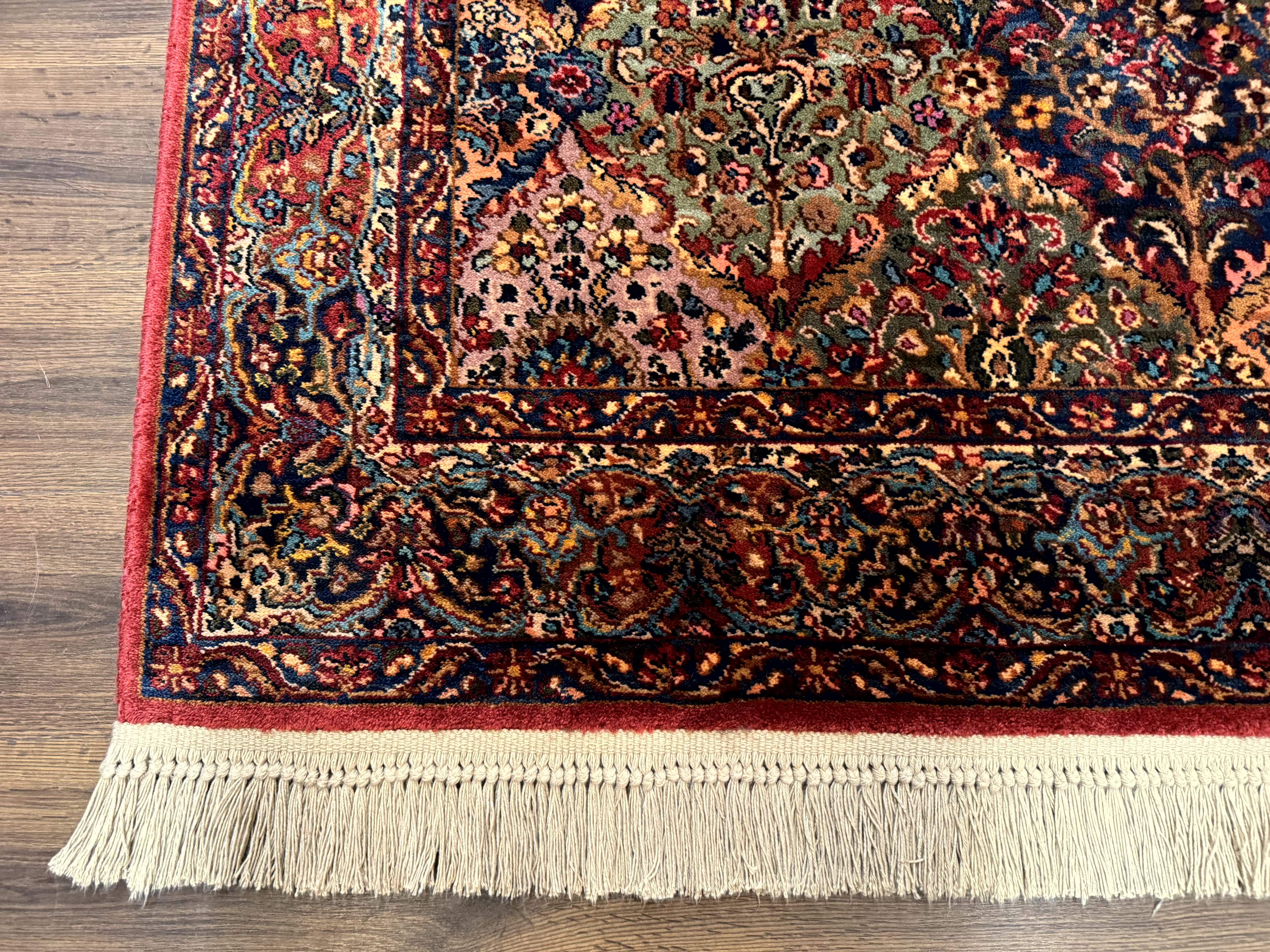 5.9 x 9 Karastan Rug Multicolor Panel Kirman #717, Original 700 Series, Wool - Jewel Rugs