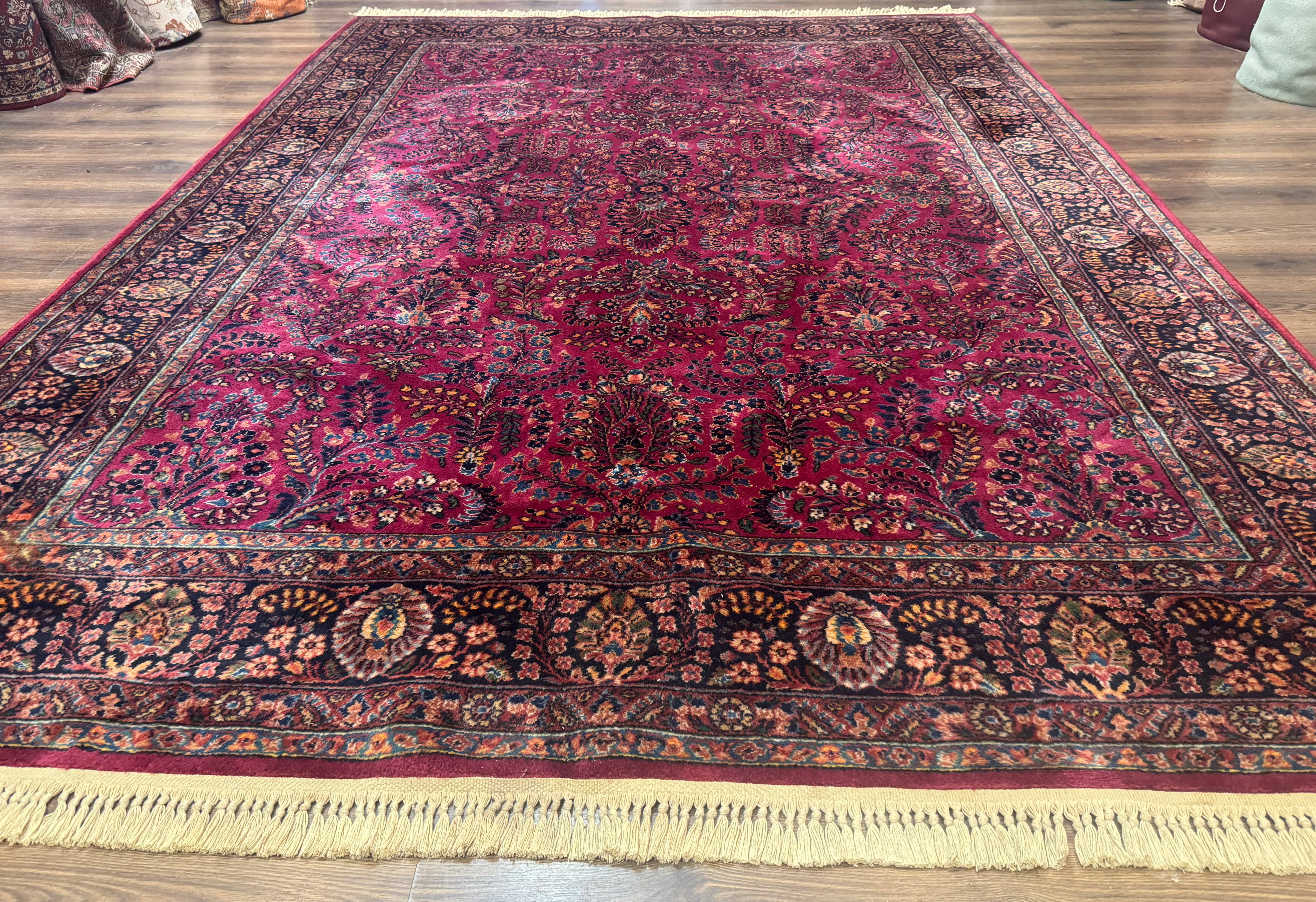 9x12 Karastan Sarouk Rug #724, Antique Karastan Wool Carpet, Discontinued Vintage Original 700 Series, Rare Hard to Find - Jewel Rugs