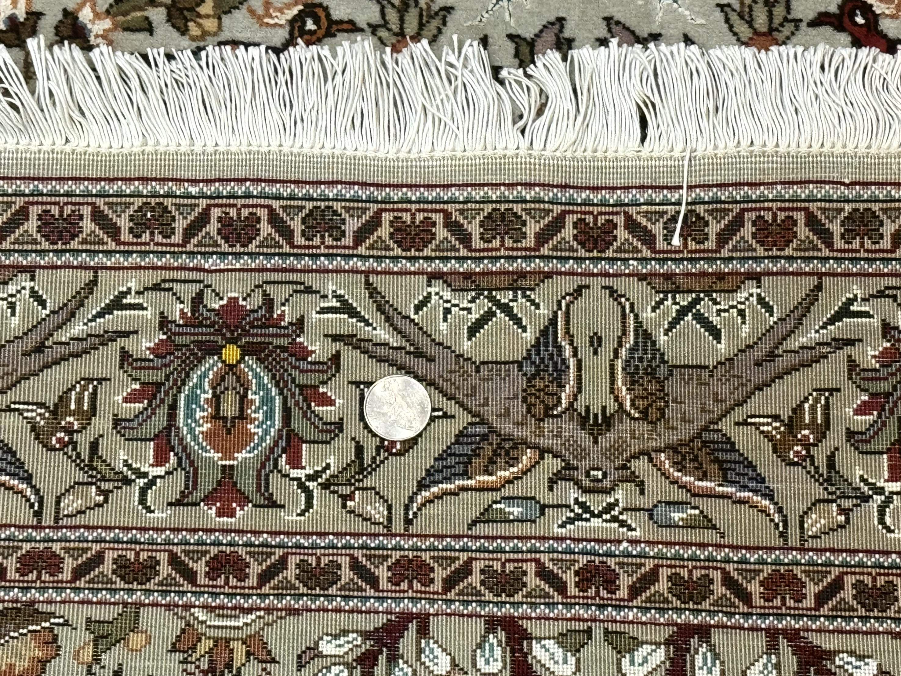 Wonderful Persian Tabriz Rug 3x5, Tree of Life, Animal Pictorials, Birds, Wool & Silk Highlights, Fine 330 KPSI - Jewel Rugs